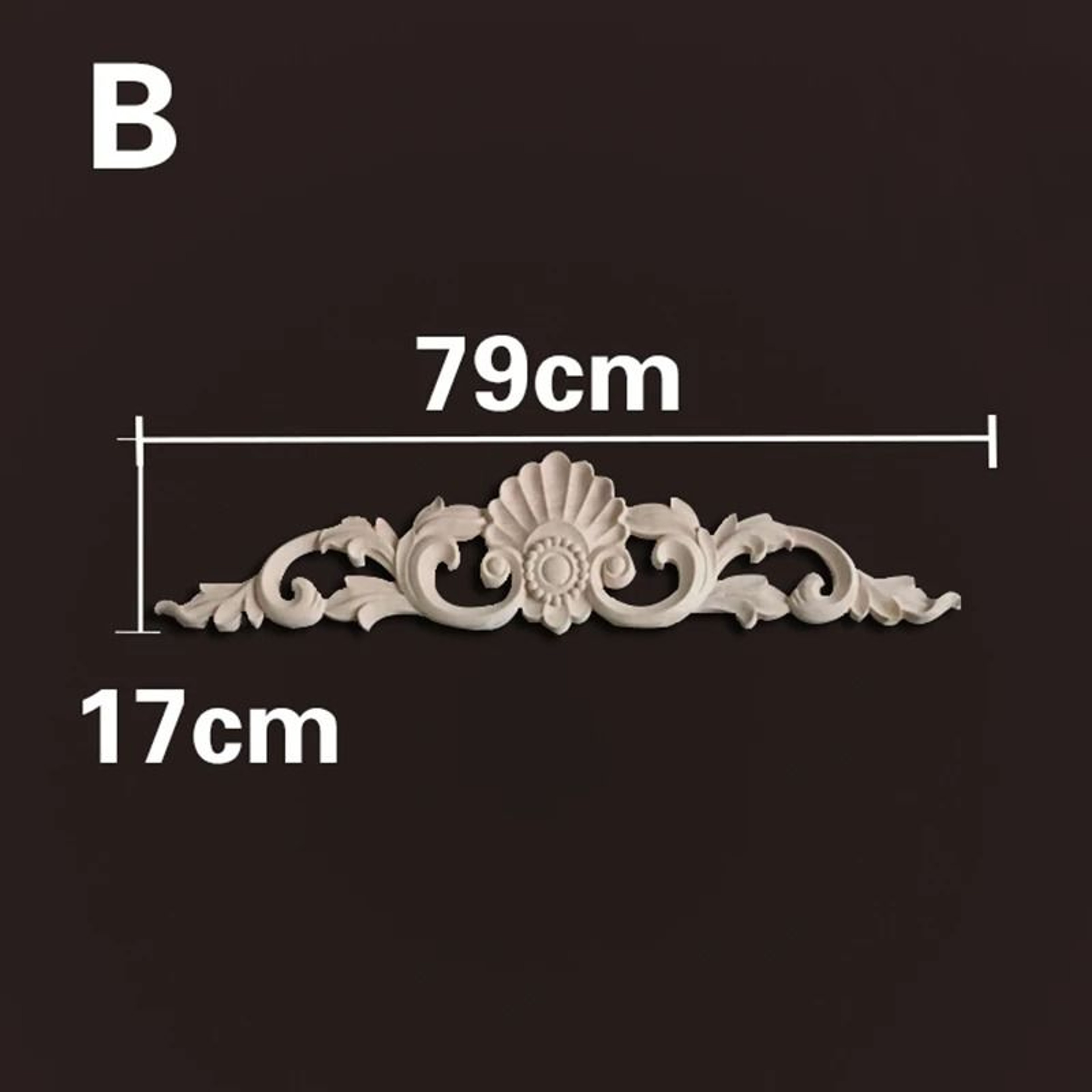Decorative Wood Appliques Carved Furniture Onlay Trim Ornament 22