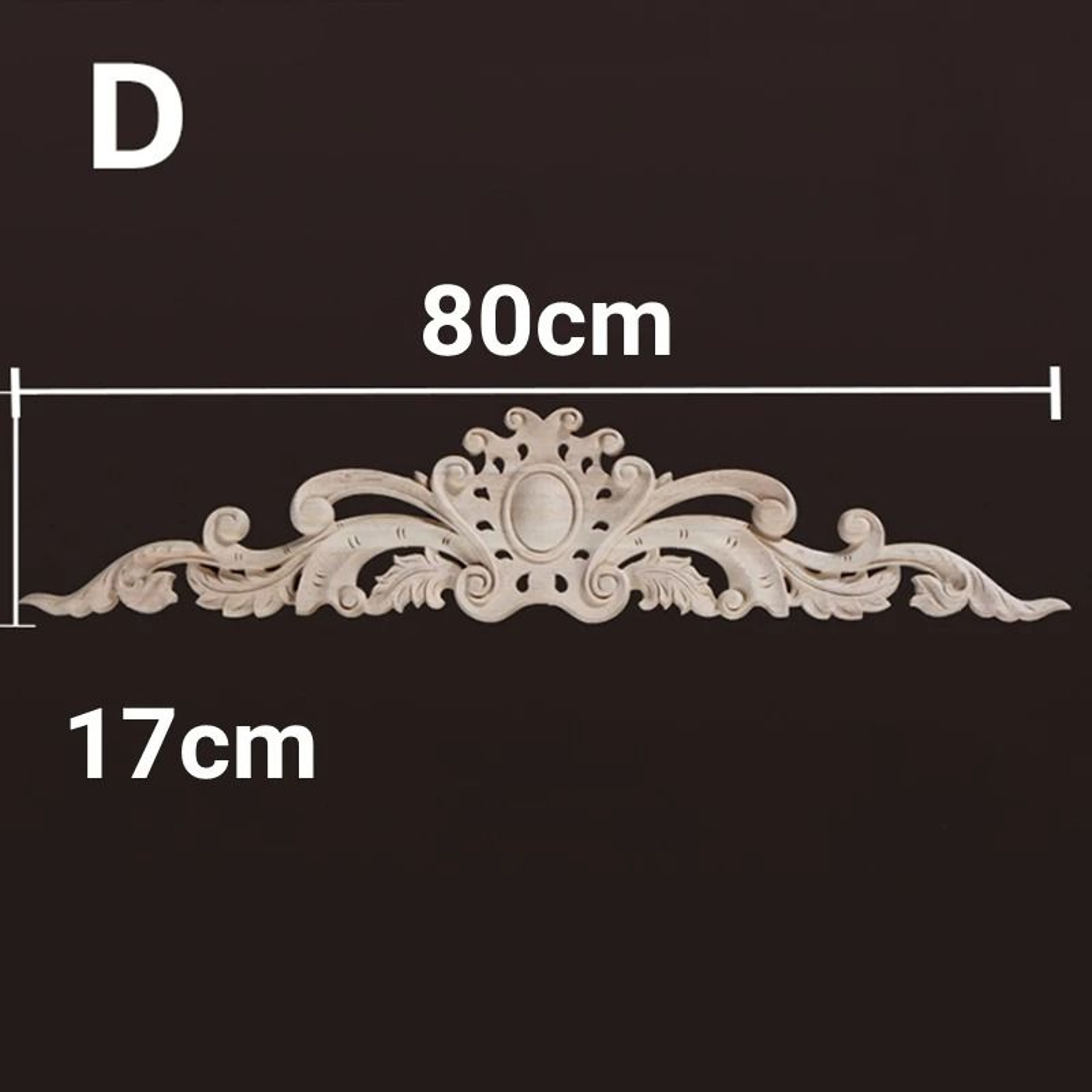 Decorative Wood Appliques Carved Furniture Onlay Trim Ornament 25