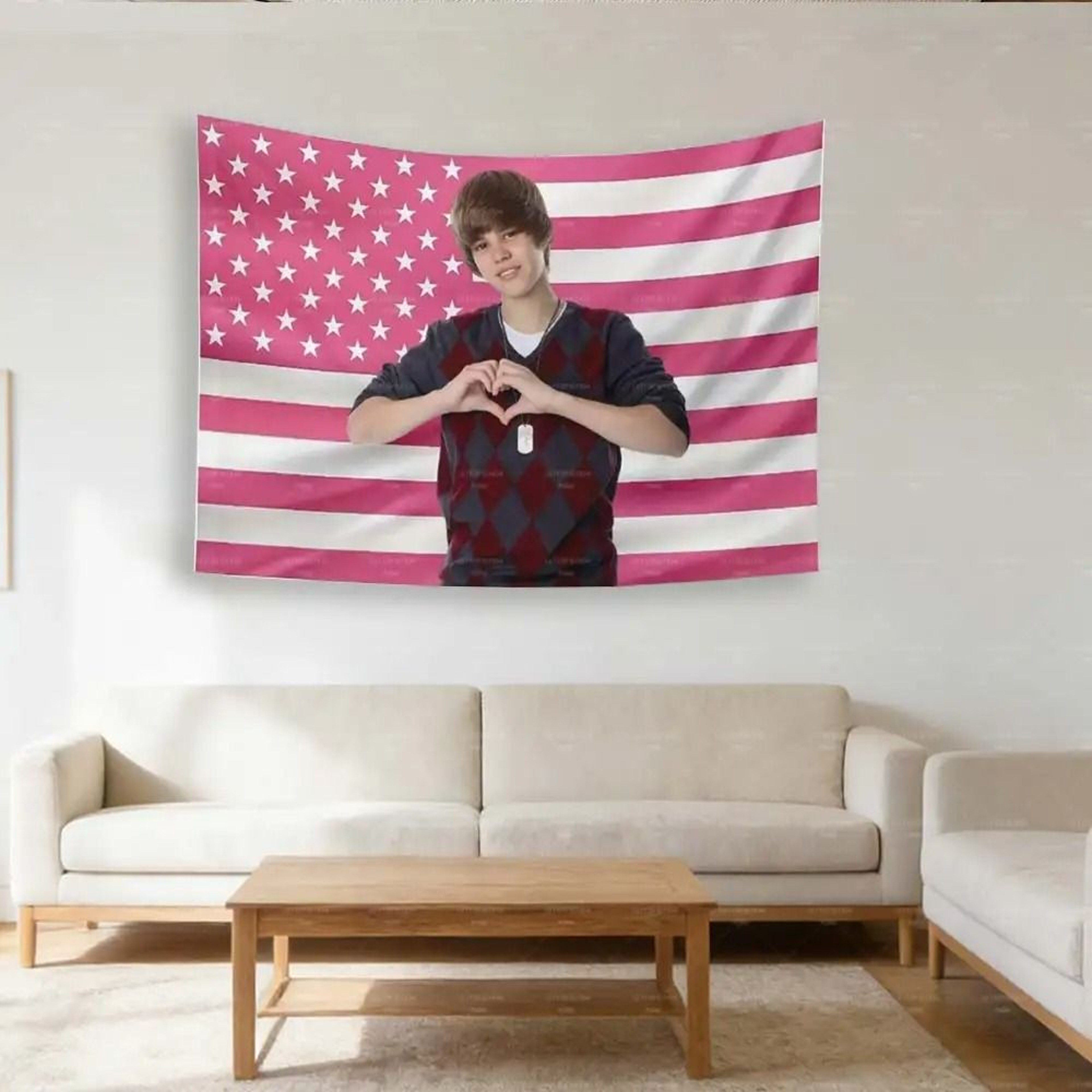American Flag Celebrity Wall Banner Patriotic Fabric Tapestry Decor 3