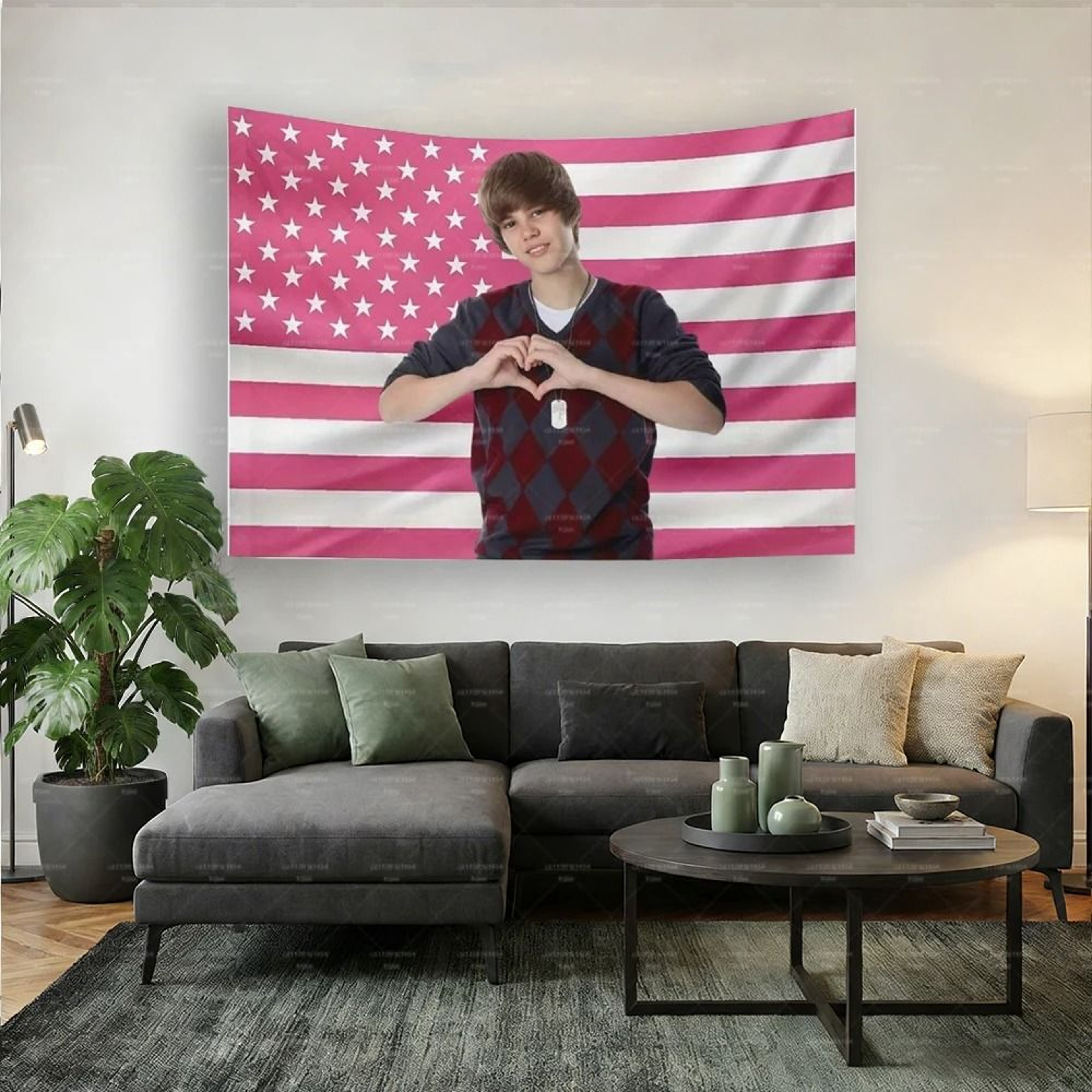 American Flag Celebrity Wall Banner Patriotic Fabric Tapestry Decor 5