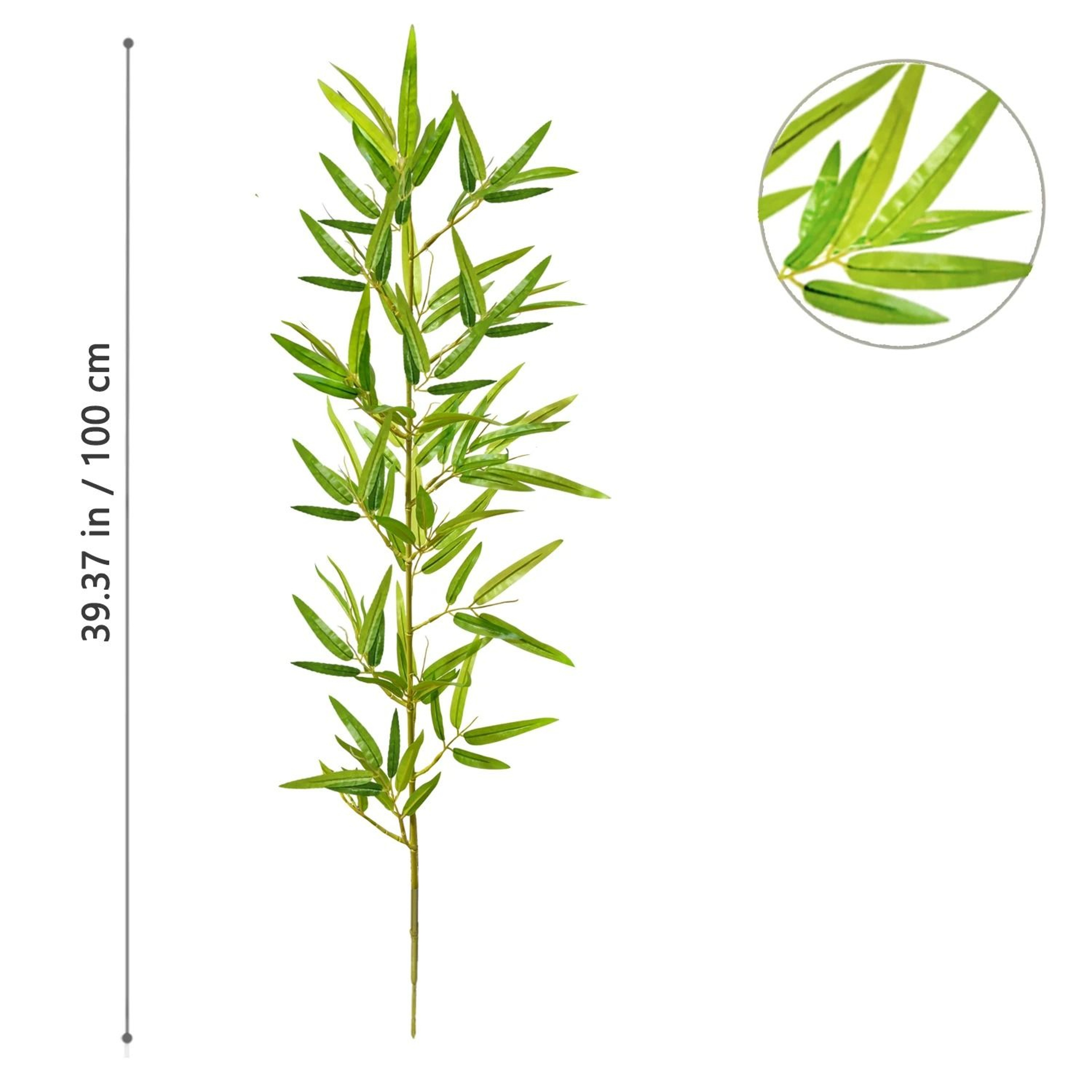 Artificial Bamboo Leaves Tall Fake Bamboo Plant Realistic Indoor Office Greenery Decor 2