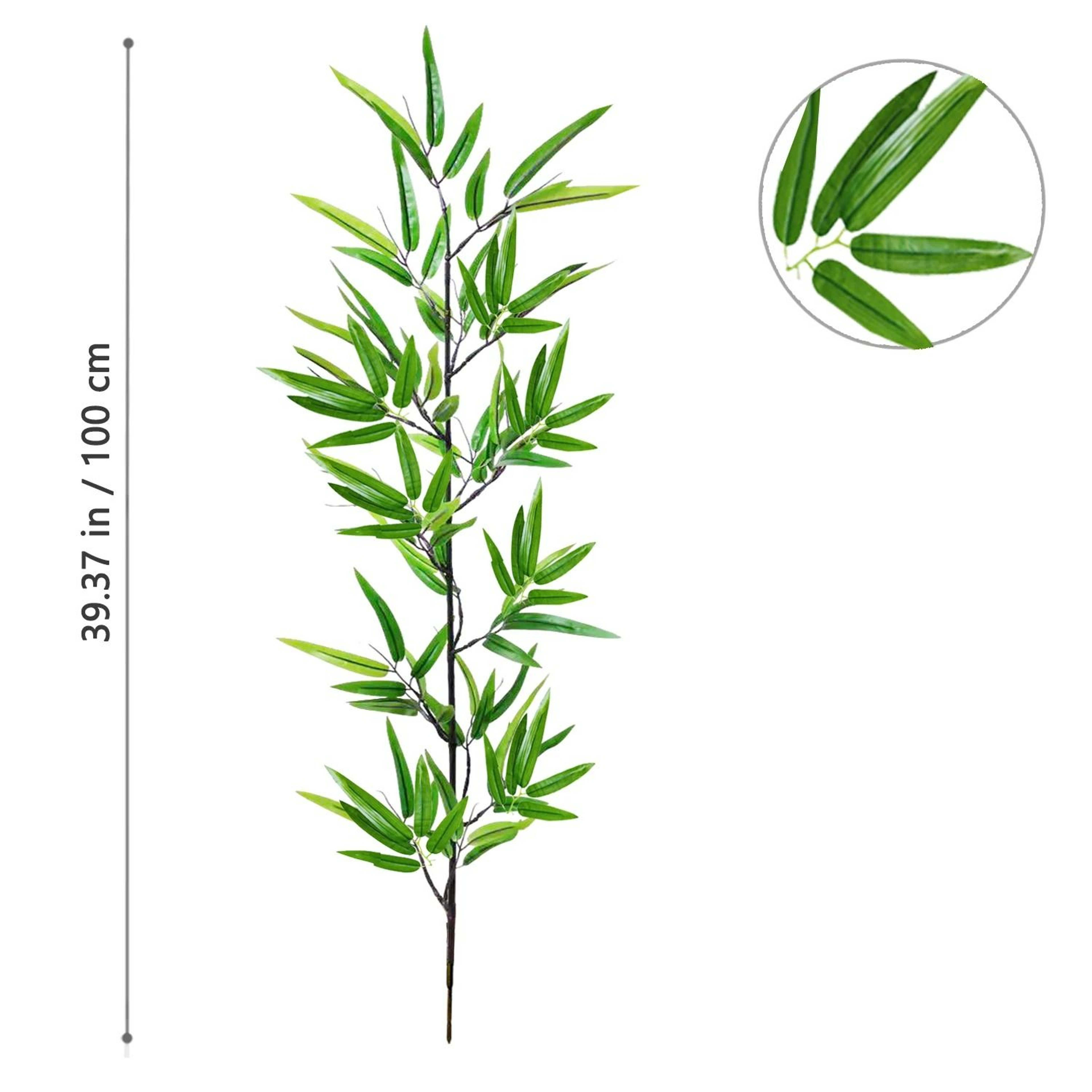 Artificial Bamboo Leaves Tall Fake Bamboo Plant Realistic Indoor Office Greenery Decor 3