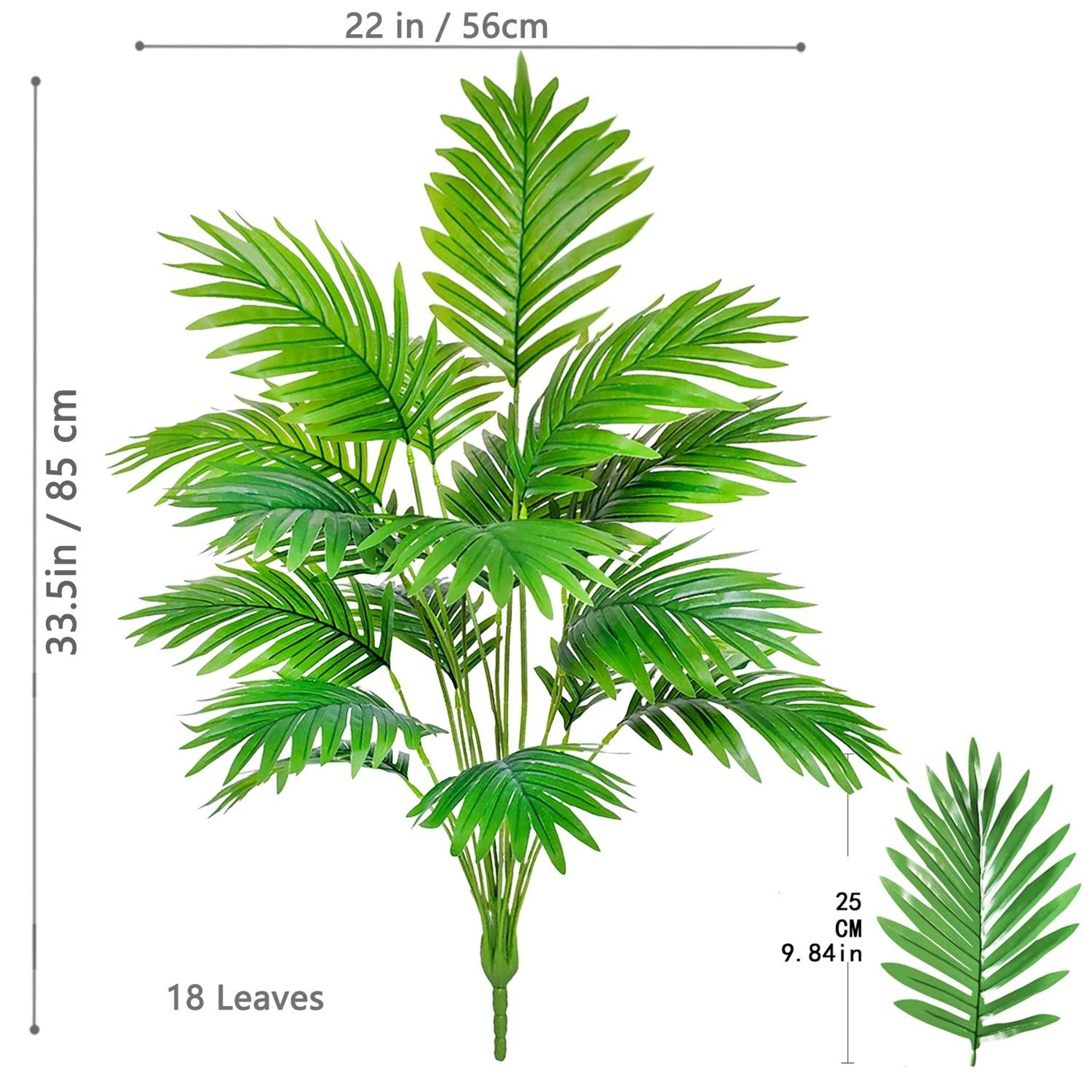 Artificial Palm Tree Large Tropical Plant Decor With Realistic Palm Leaves 19