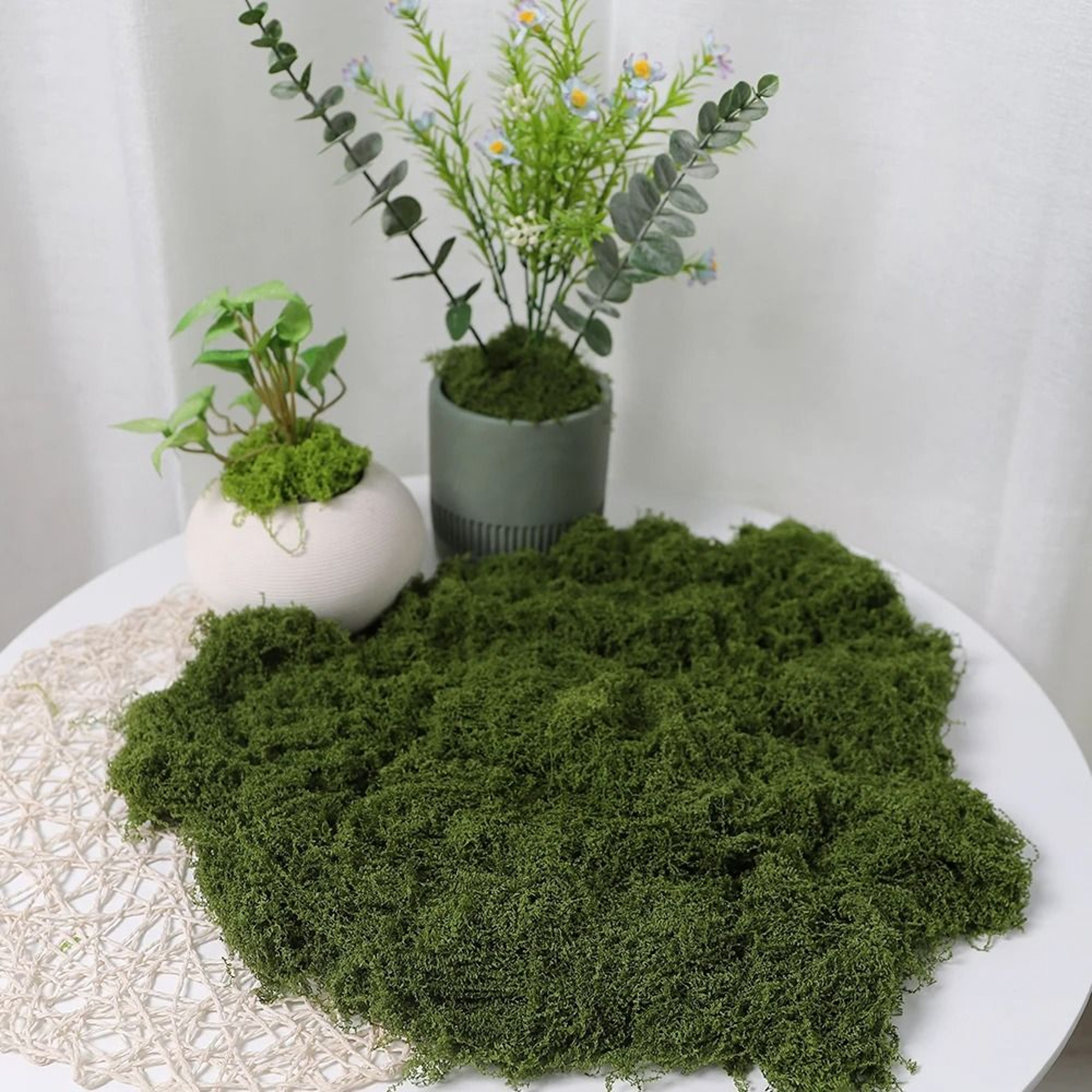 Artificial Moss Decor Faux Preserved Green Moss For DIY Crafts And Home Styling 6