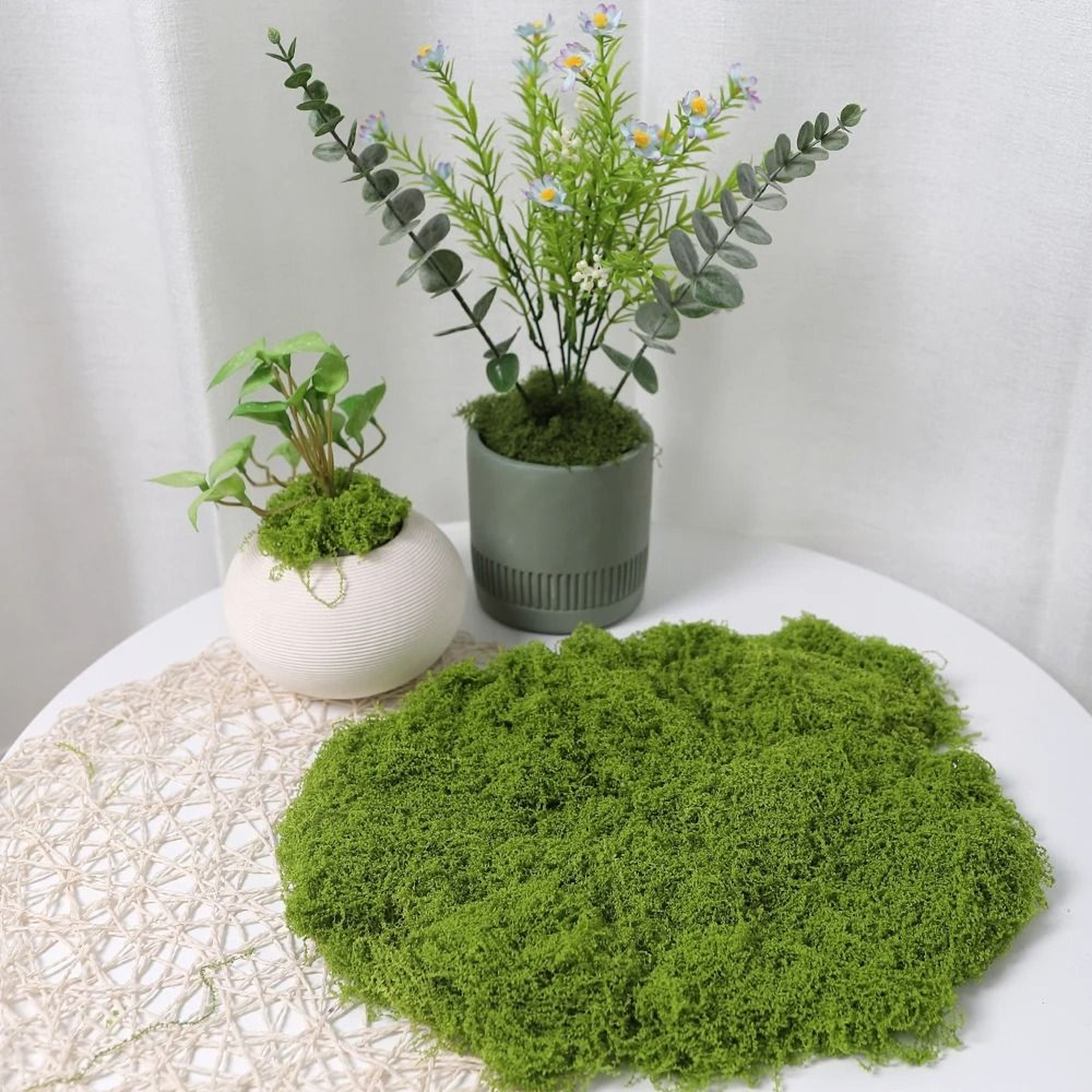 Artificial Moss Decor Faux Preserved Green Moss For DIY Crafts And Home Styling 3