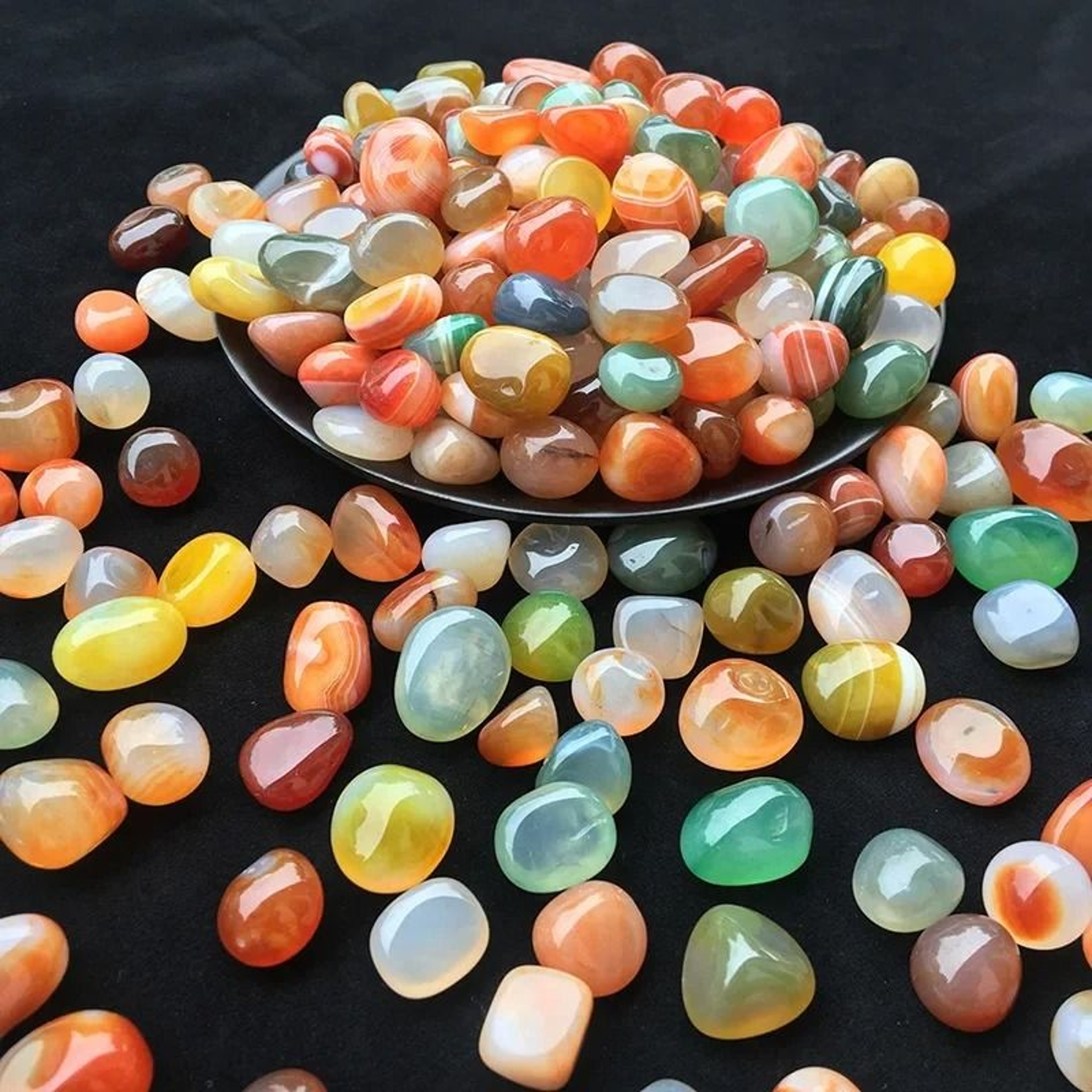 Colorful Agate Pebbles Decorative Stones For Aquarium Vase And Succulent Decor 7