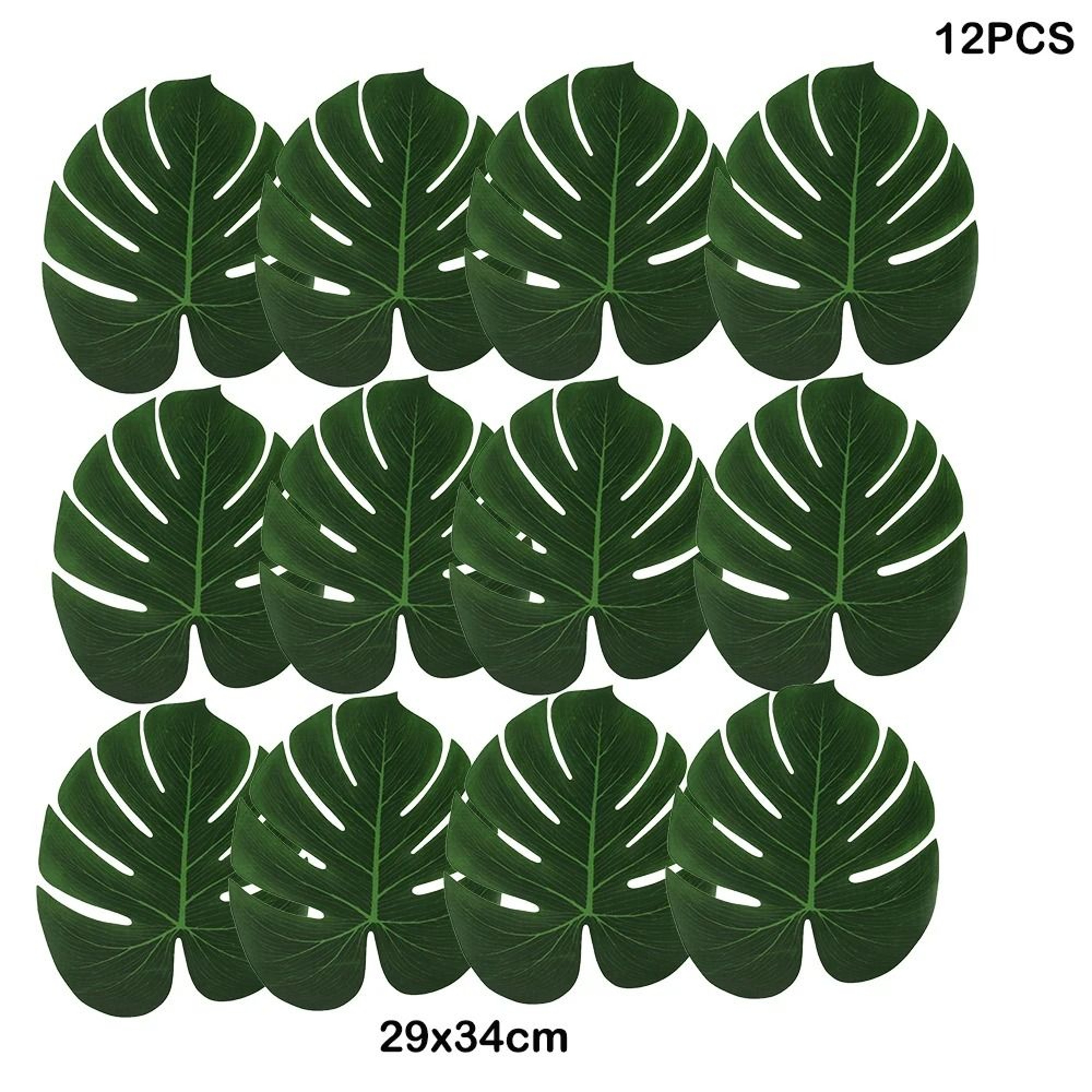 Artificial Tropical Palm Leaves Jungle Luau Party Decor Set 3