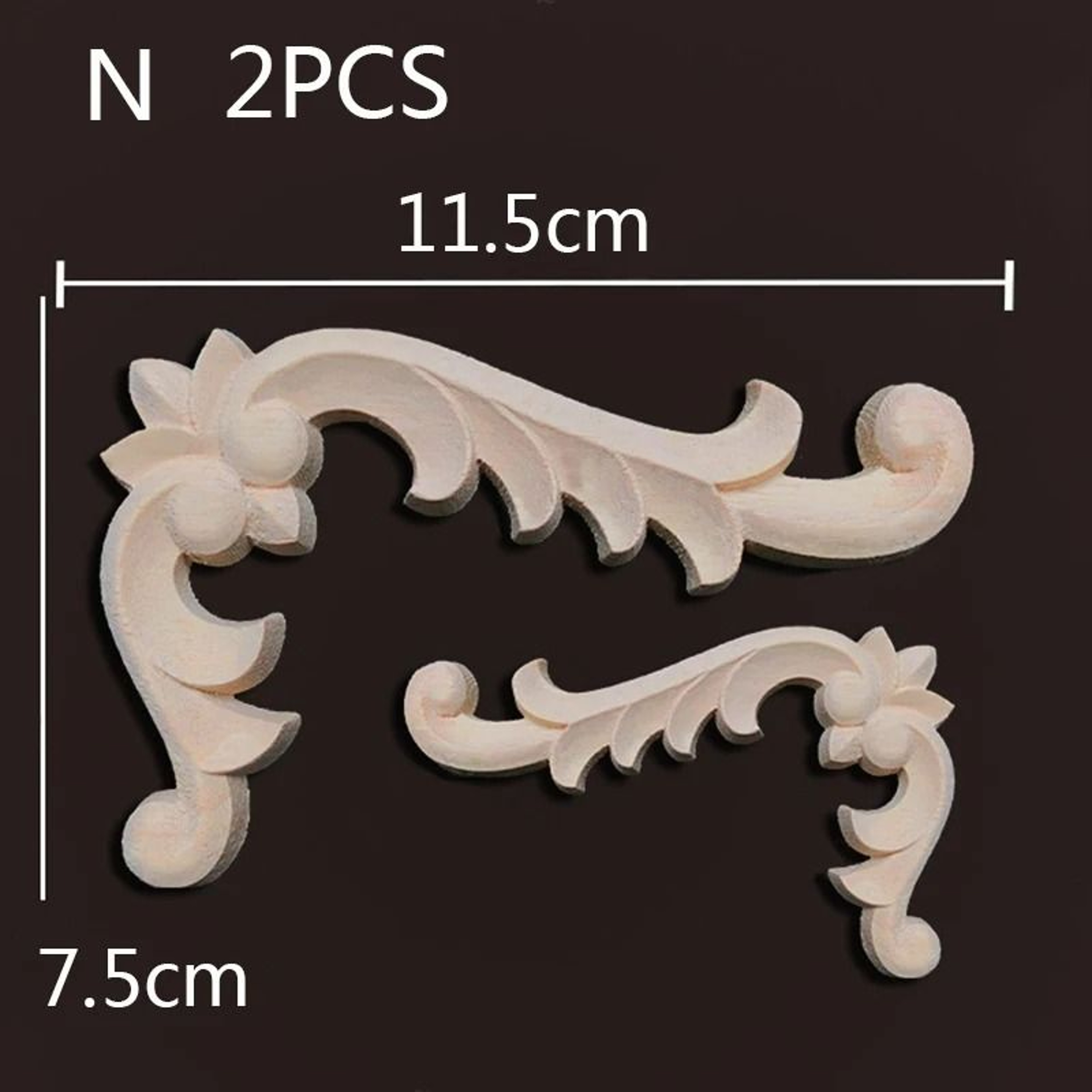 Wood Carving Onlays Corner Appliques Decorative Trim For Furniture 5