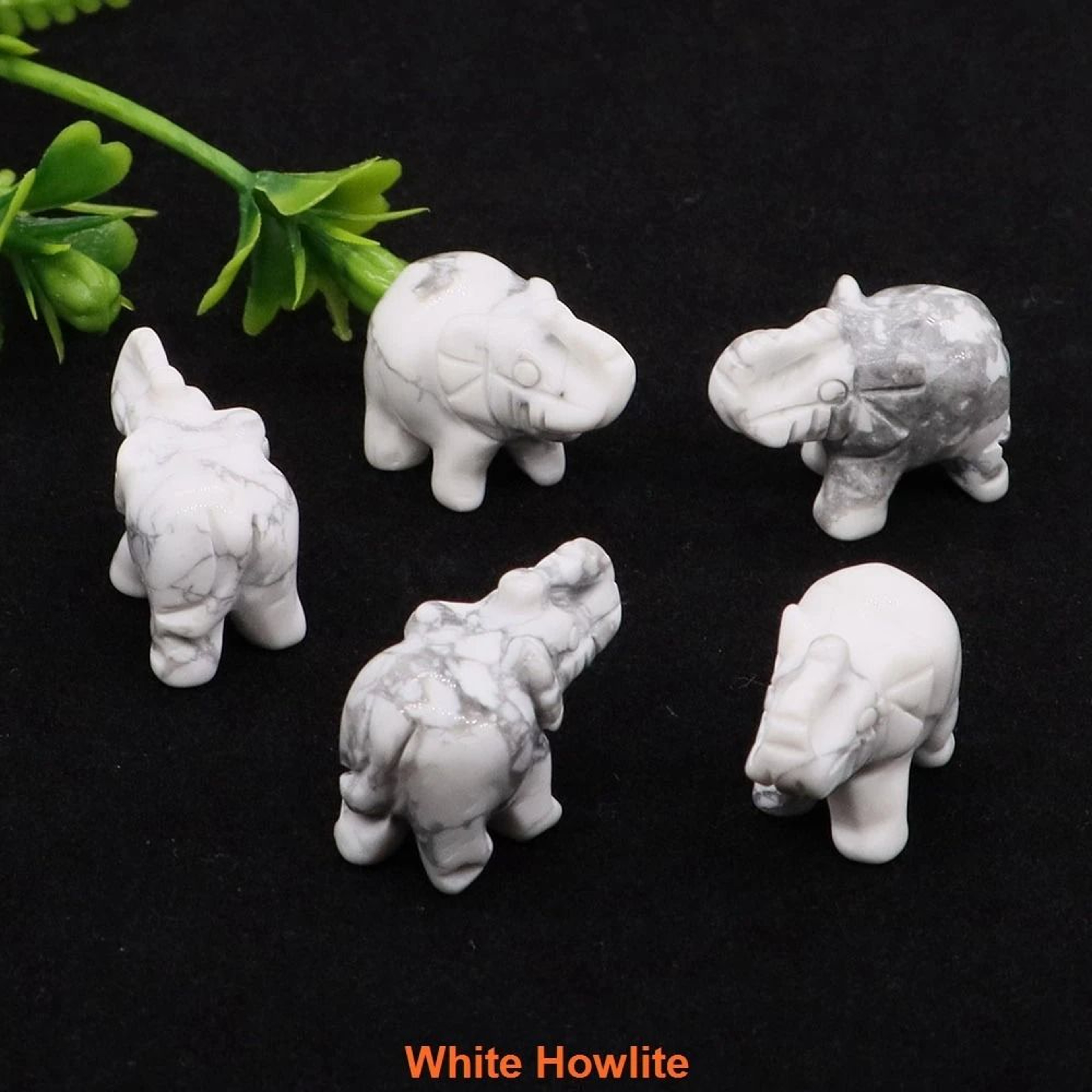 Crystal Elephant Figurine Mini Amethyst Stone Animal Decor For Healing And Home Display 4