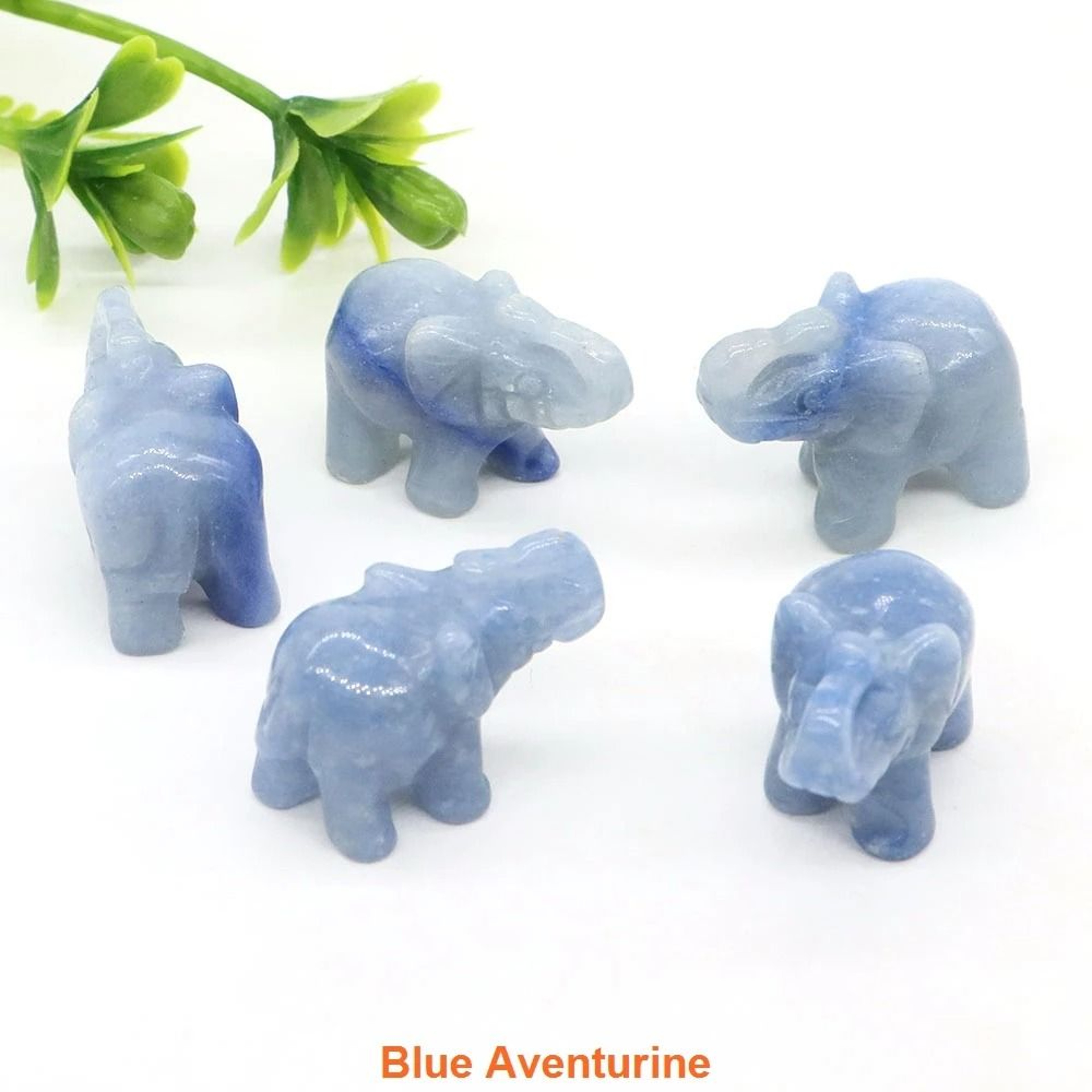 Crystal Elephant Figurine Mini Amethyst Stone Animal Decor For Healing And Home Display 26