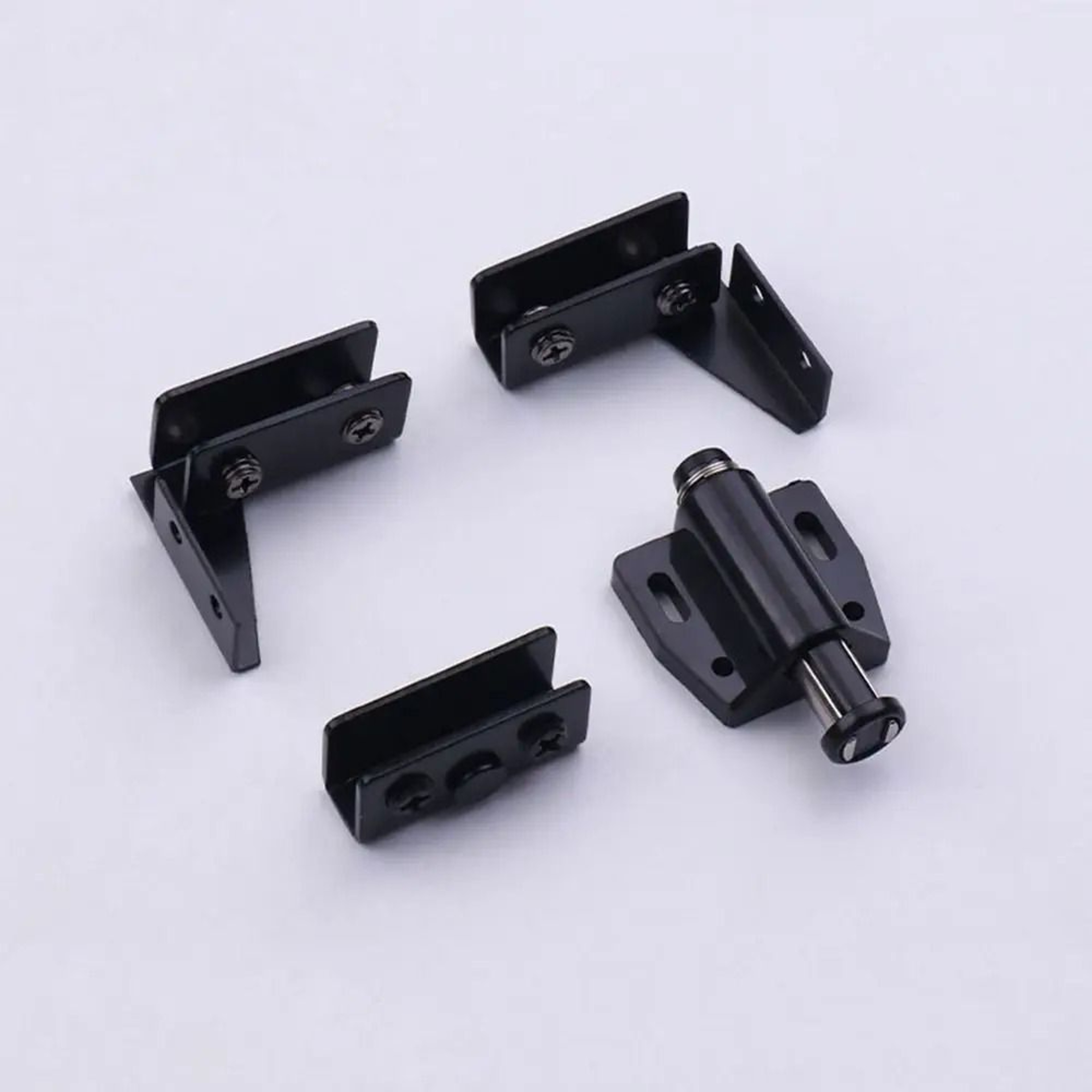 Glass Door Hinge Zinc Alloy Non Perforated Cabinet Glass Hinge Set Of 2 4