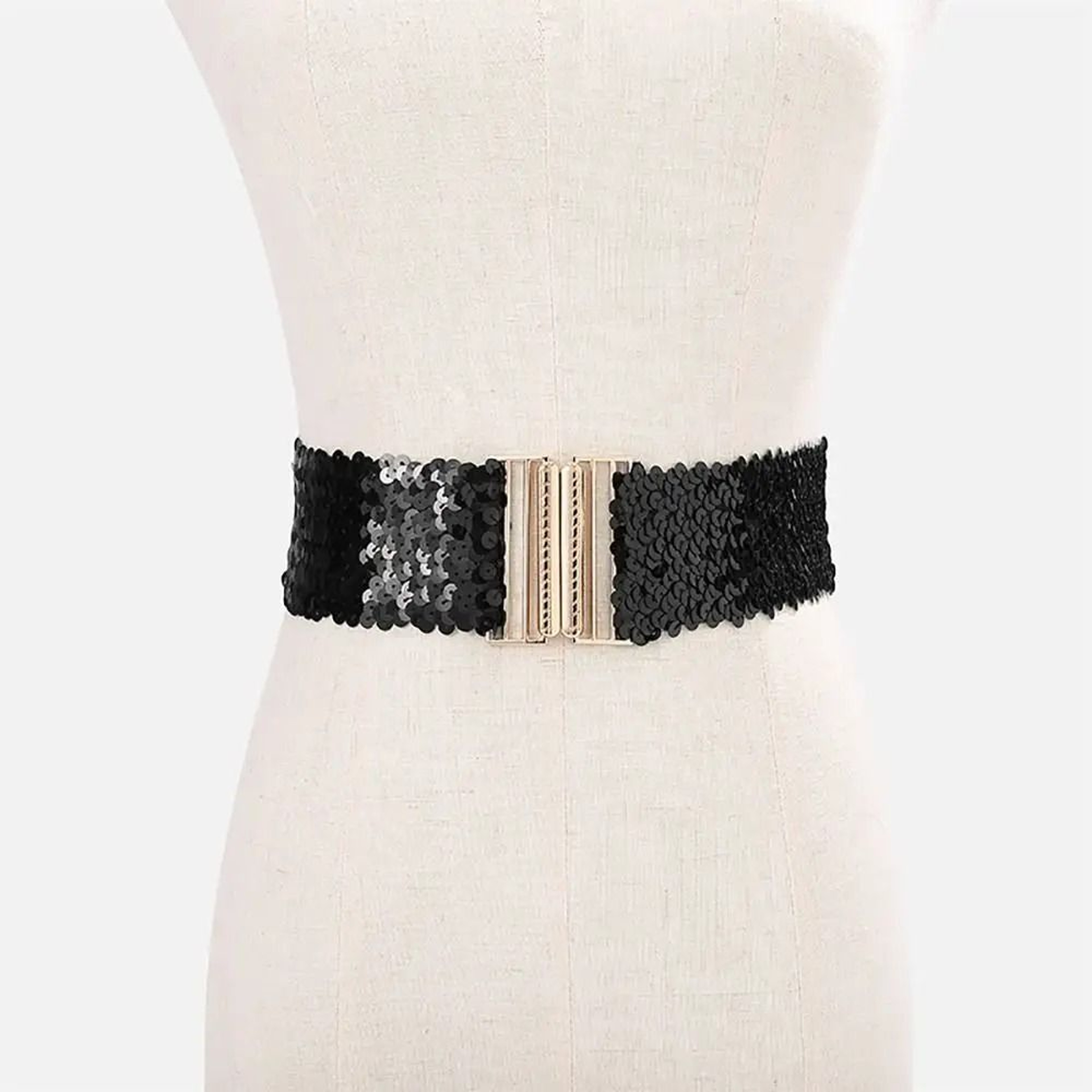 Sequin Stretch Belt Wide Elastic Corset Waistband For Women 13