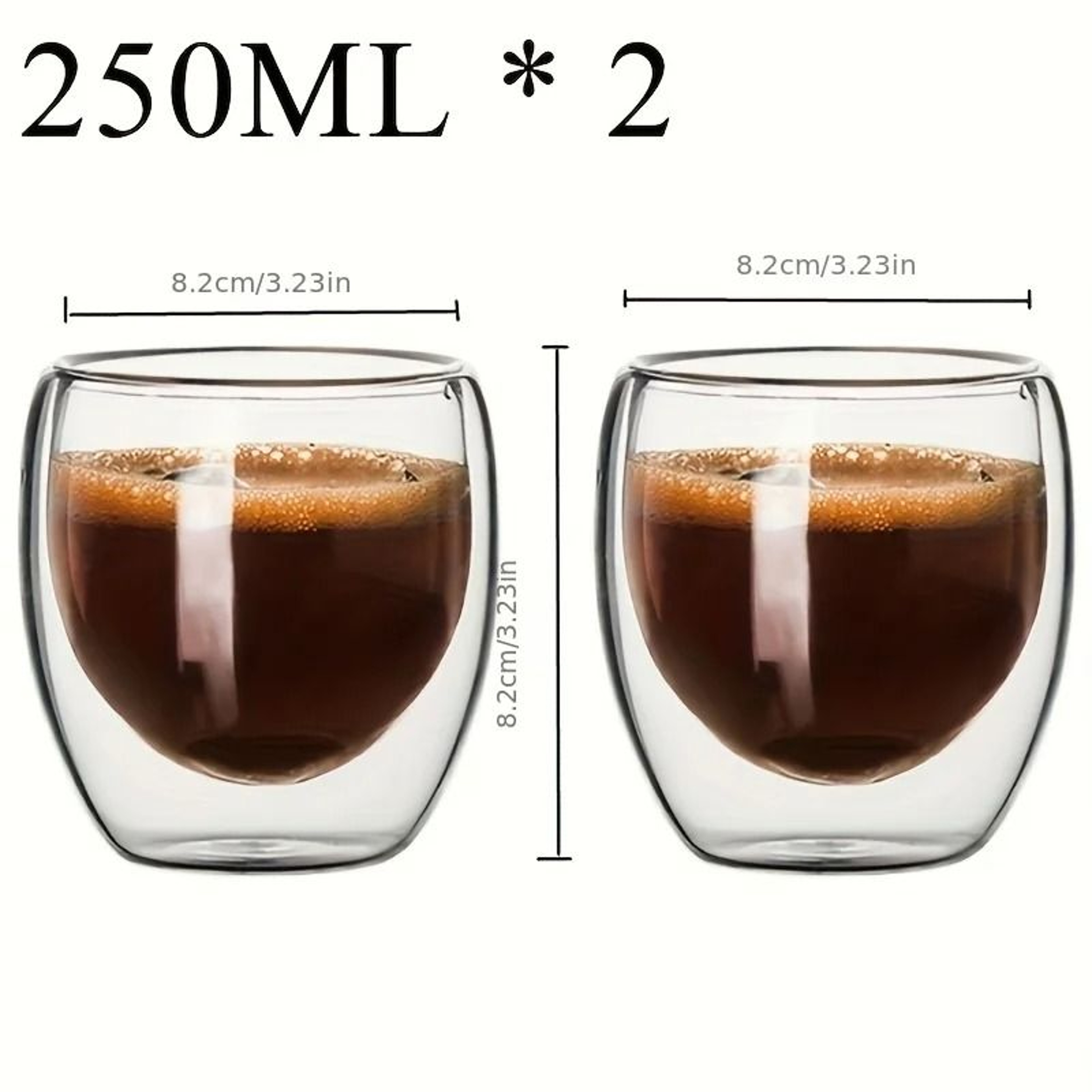 Double Wall Glass Cup Insulated Transparent Espresso Coffee And Tea Mug 1