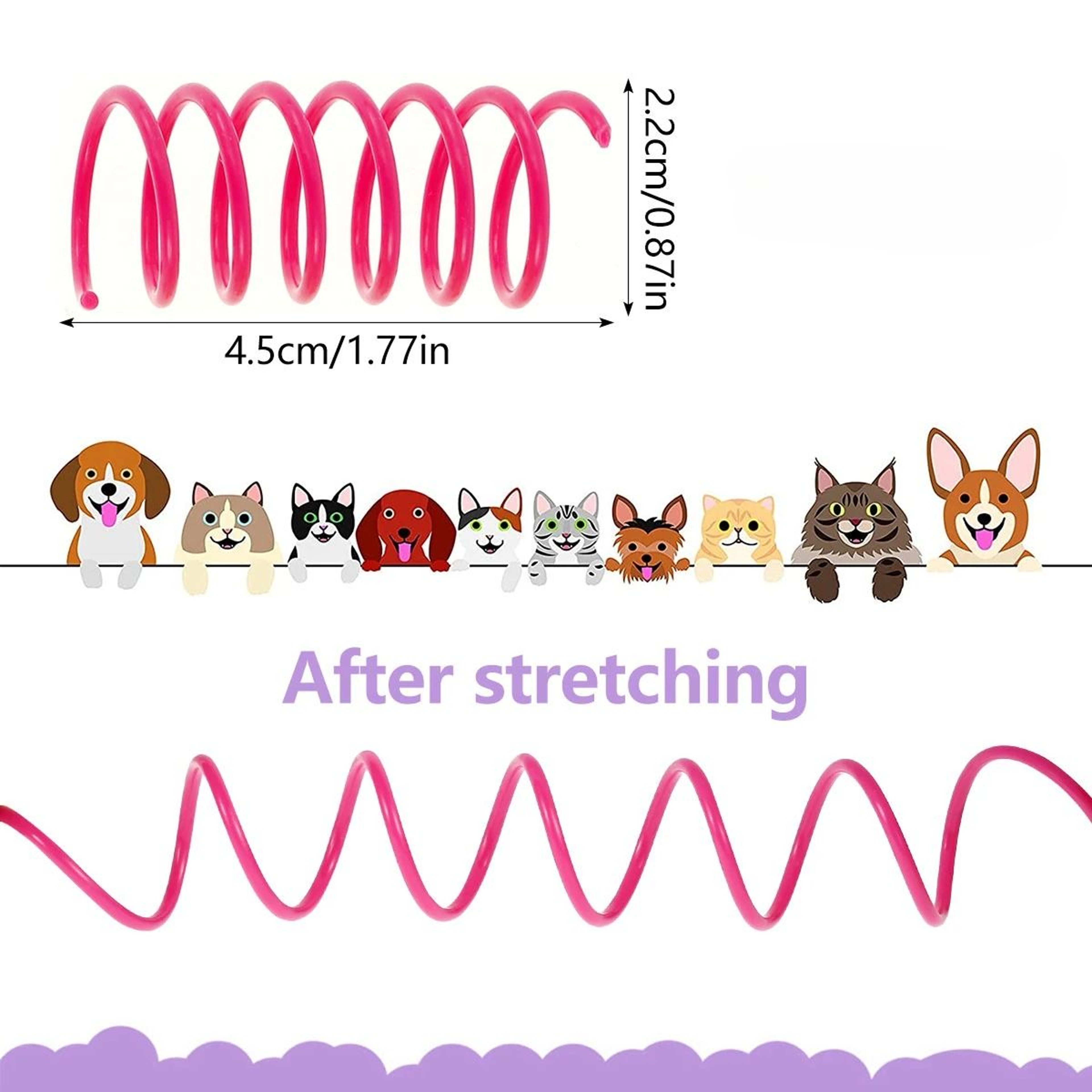 Colorful Cat Spring Toys For Indoor Kitten Chase And Swat Play 6