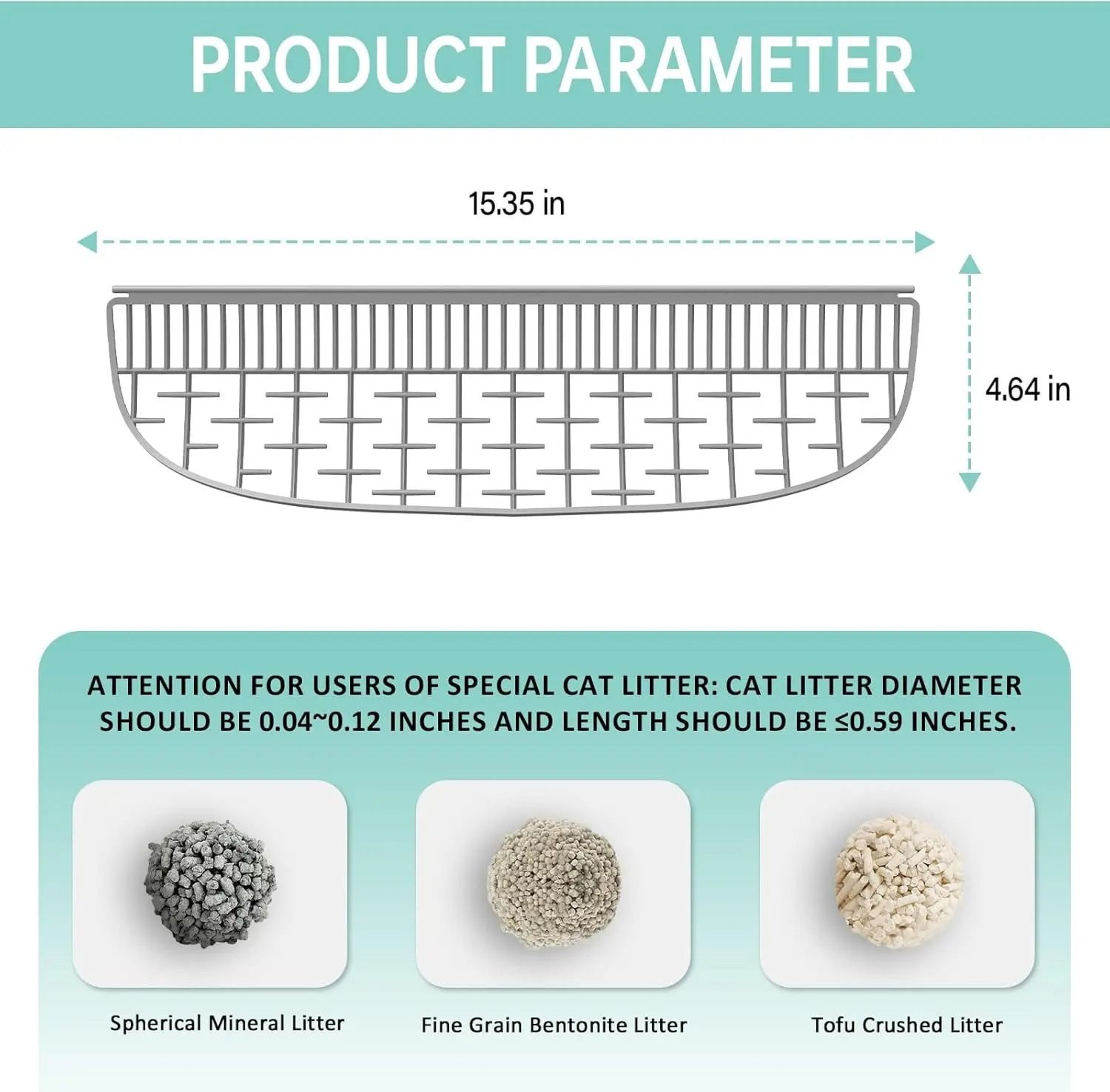 Tonepie Tipro Cat Litter Box Filter Screen Sand Baffle Replacement Accessory Kit For Cleaner Use 8
