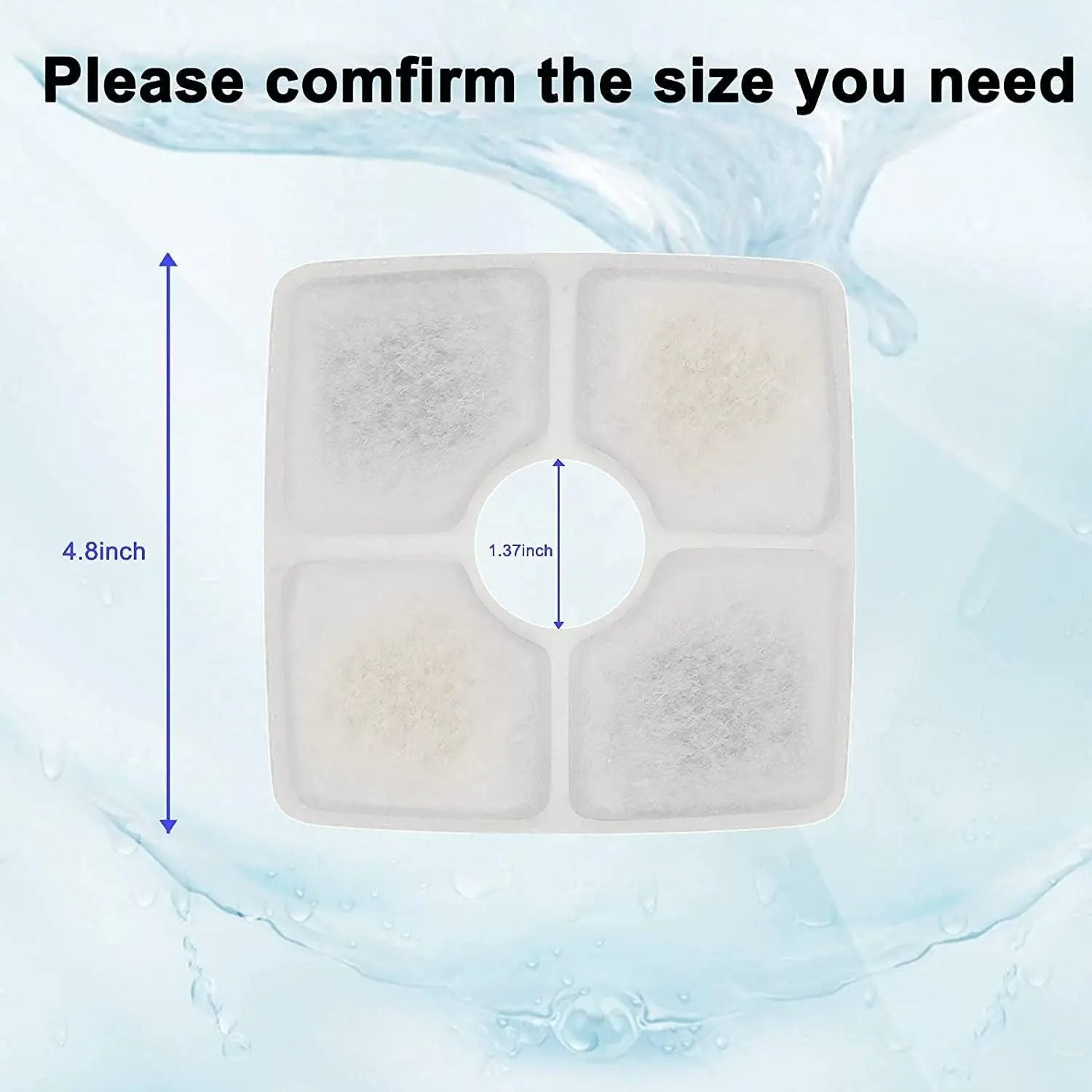 OYES Cat Water Fountain Filter Replacement Pack For Fresh Clean Pet Drinking Water Daily 5