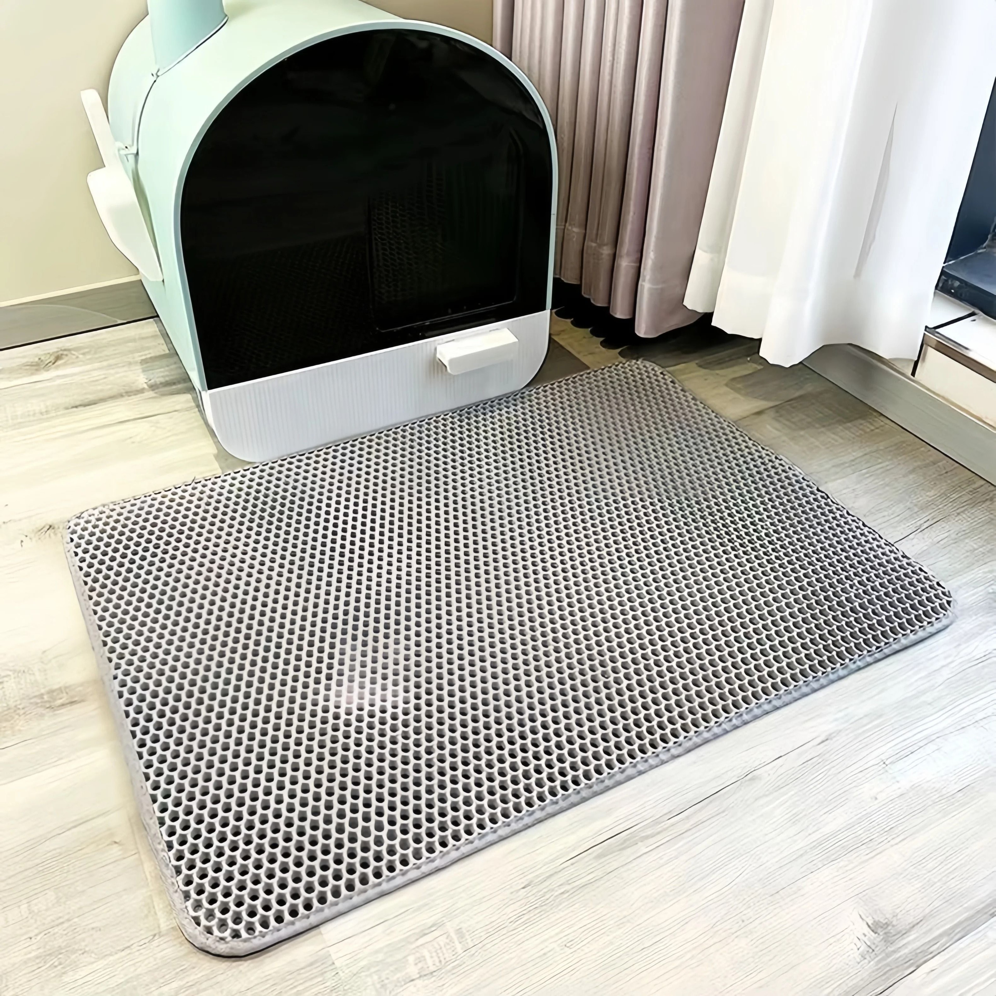Large EVA Double Layer Cat Litter Mat Waterproof Honeycomb Litter Trapping Pad 2