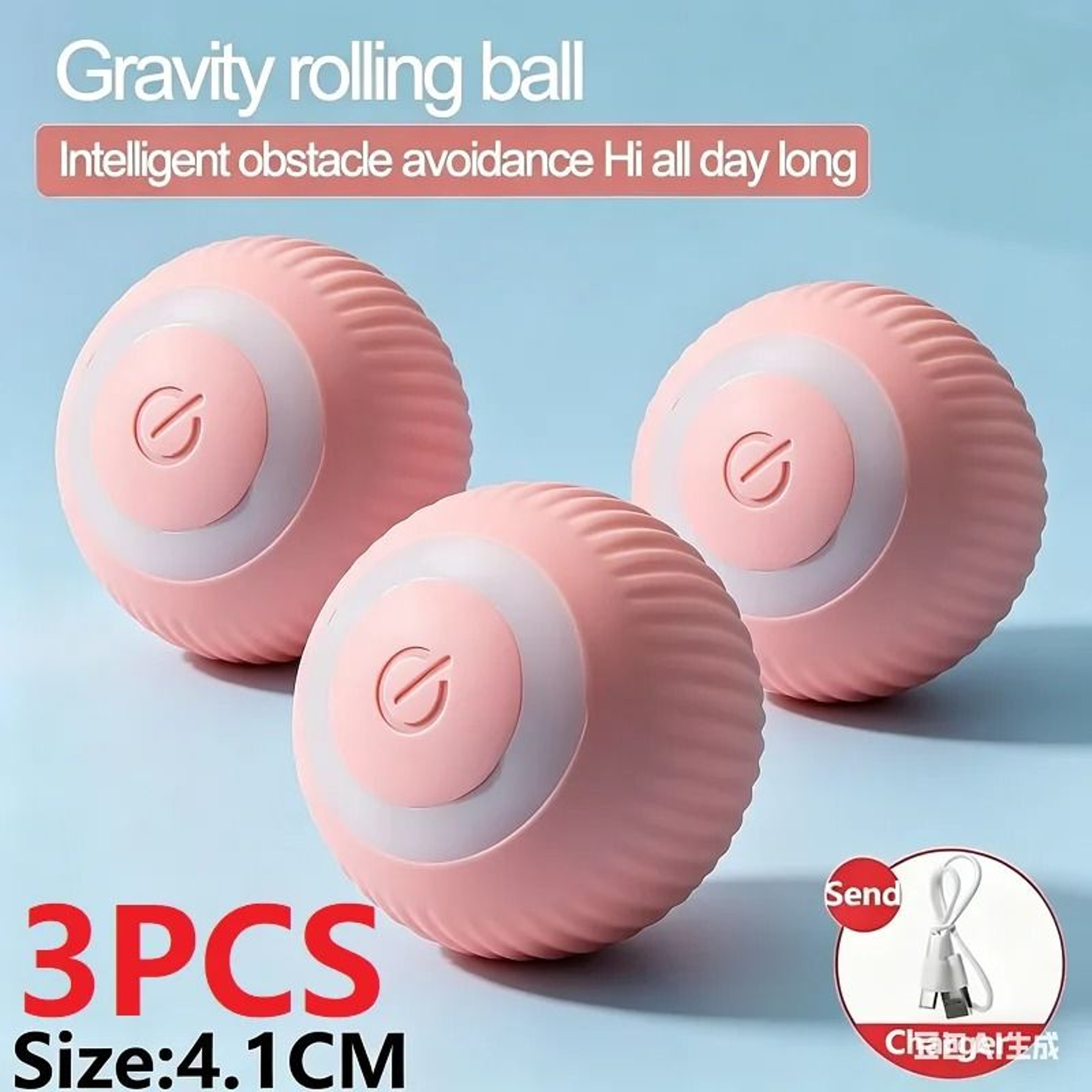 Automatic Interactive Cat Ball Toy Electric Rolling Indoor Exercise Game For Active Kittens And Cat 7