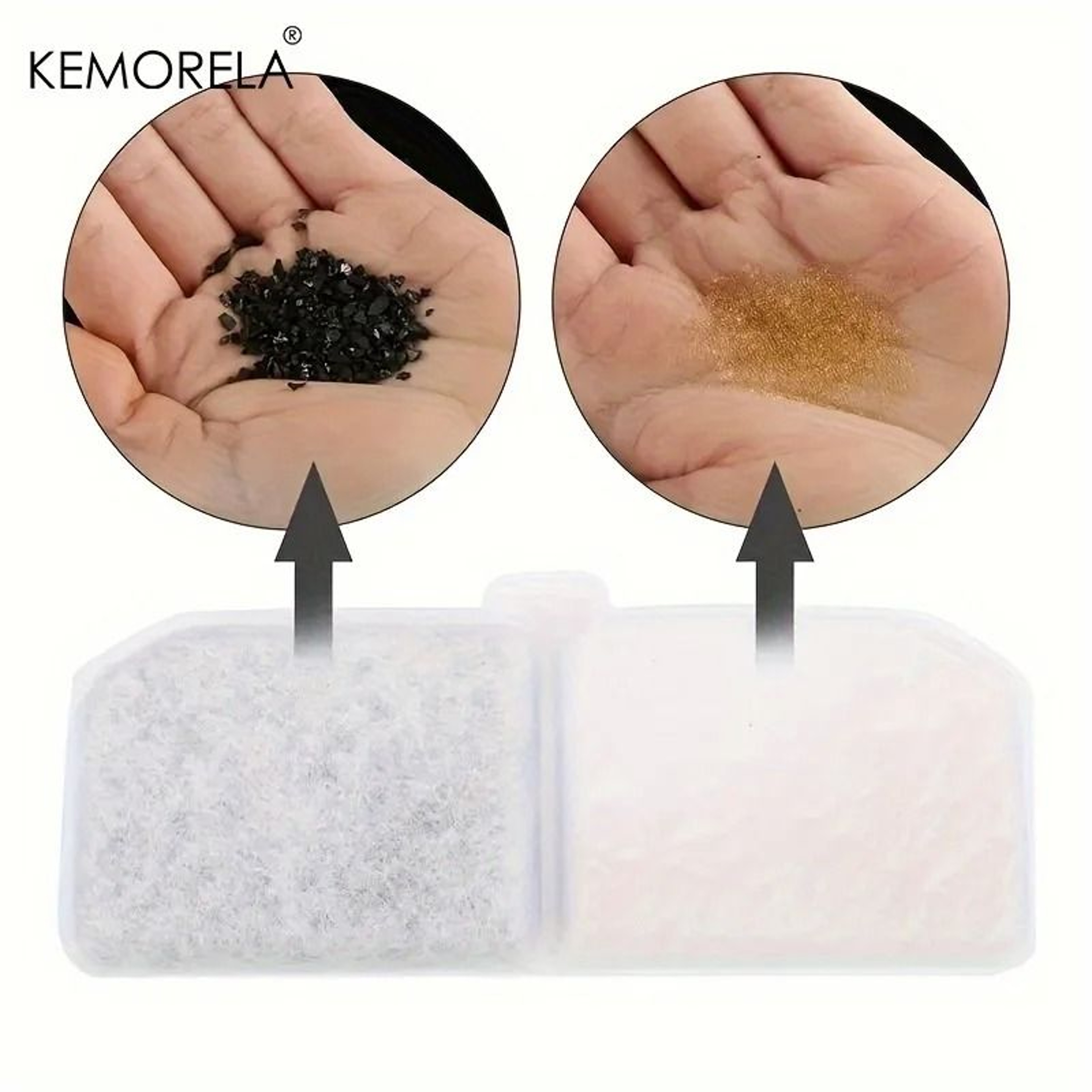 Activated Carbon Pet Water Fountain Filter Set 113x43mm Resin Core For Smart Cat Dog Dispensers 6