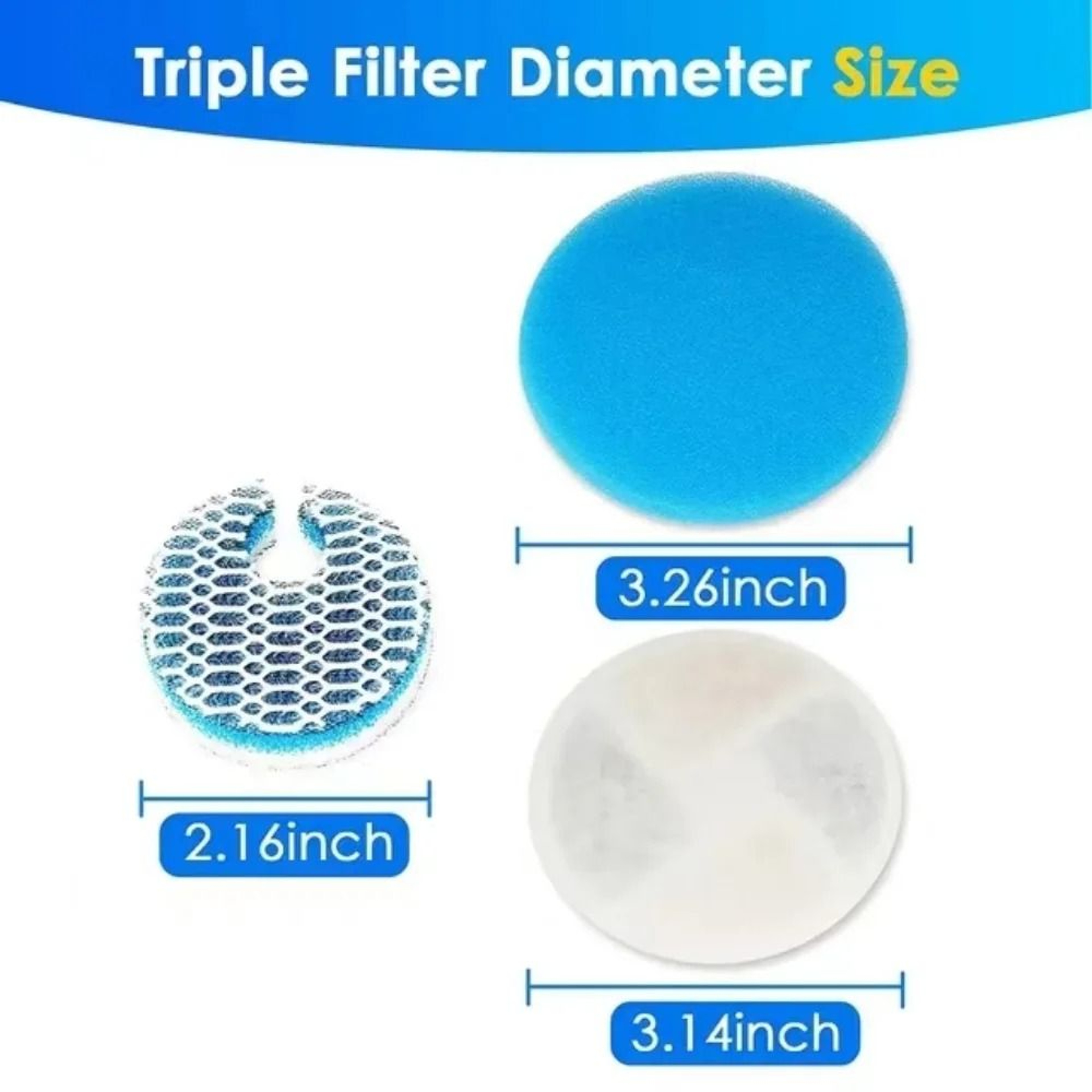 Activated Carbon Cat Water Fountain Filters For 2L Stainless Dispenser 7