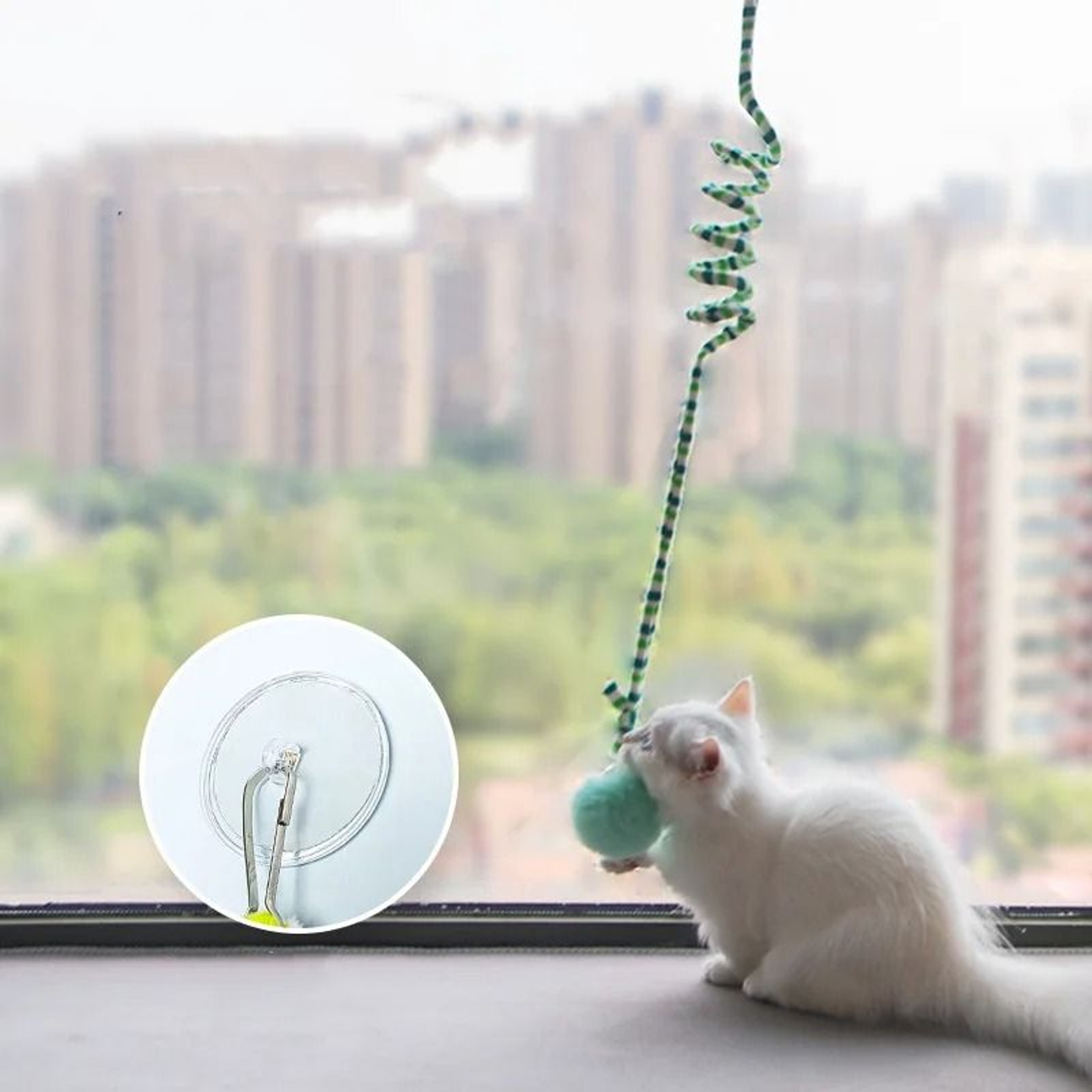 Interactive Hanging Cat Teaser Toy With Bell 9