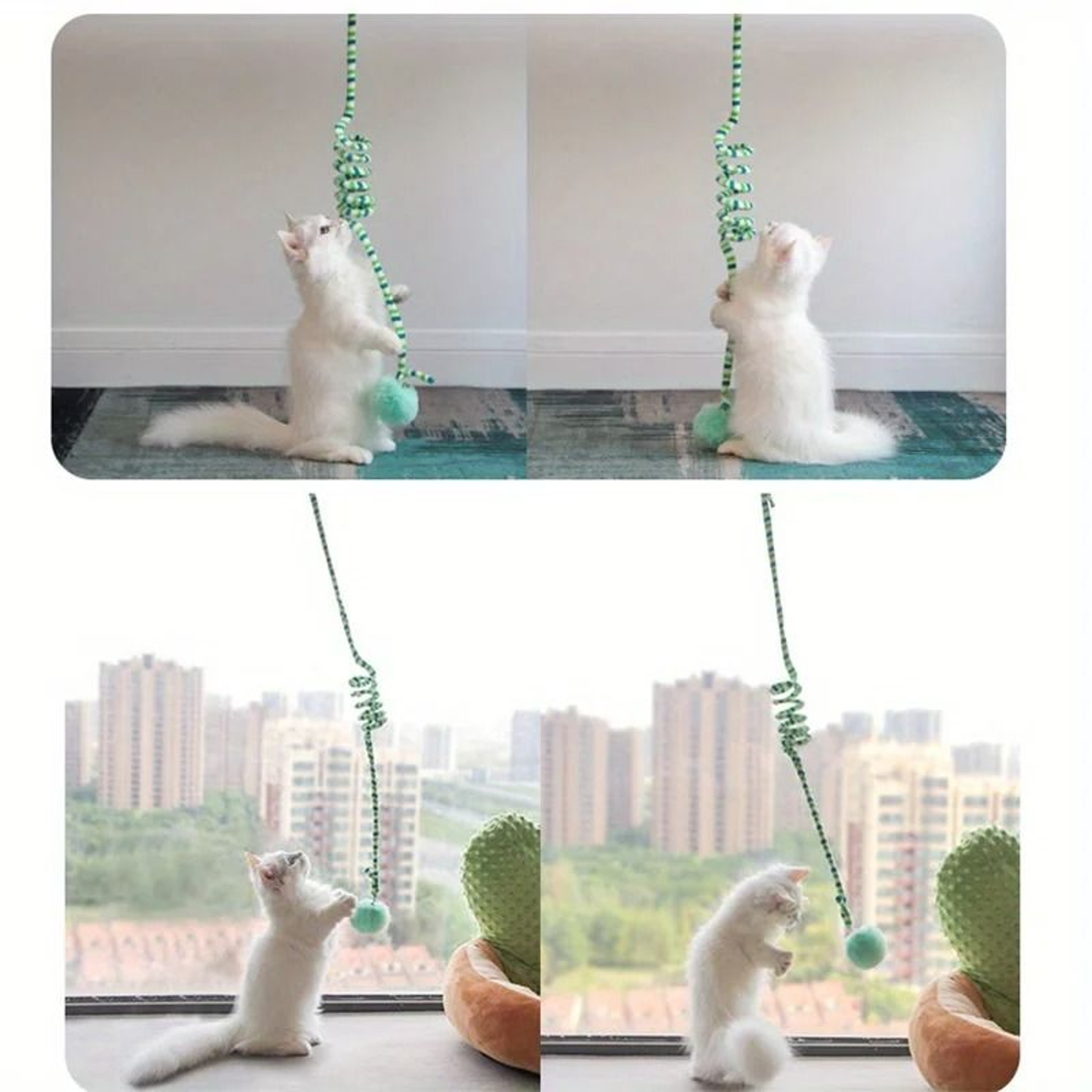 Interactive Hanging Cat Teaser Toy With Bell 8