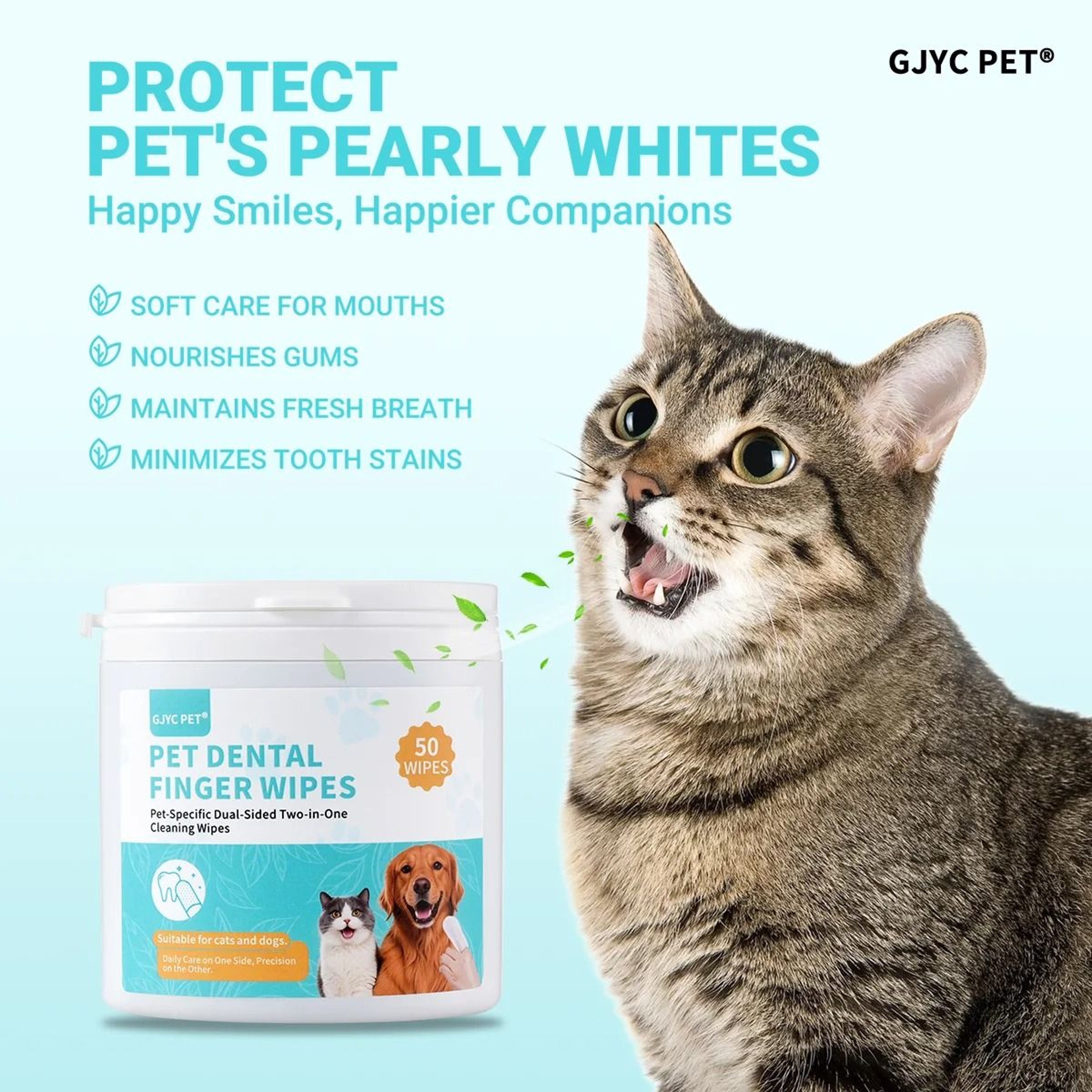 Pet Dental Finger Wipes For Teeth Cleaning And Fresh Breath 5