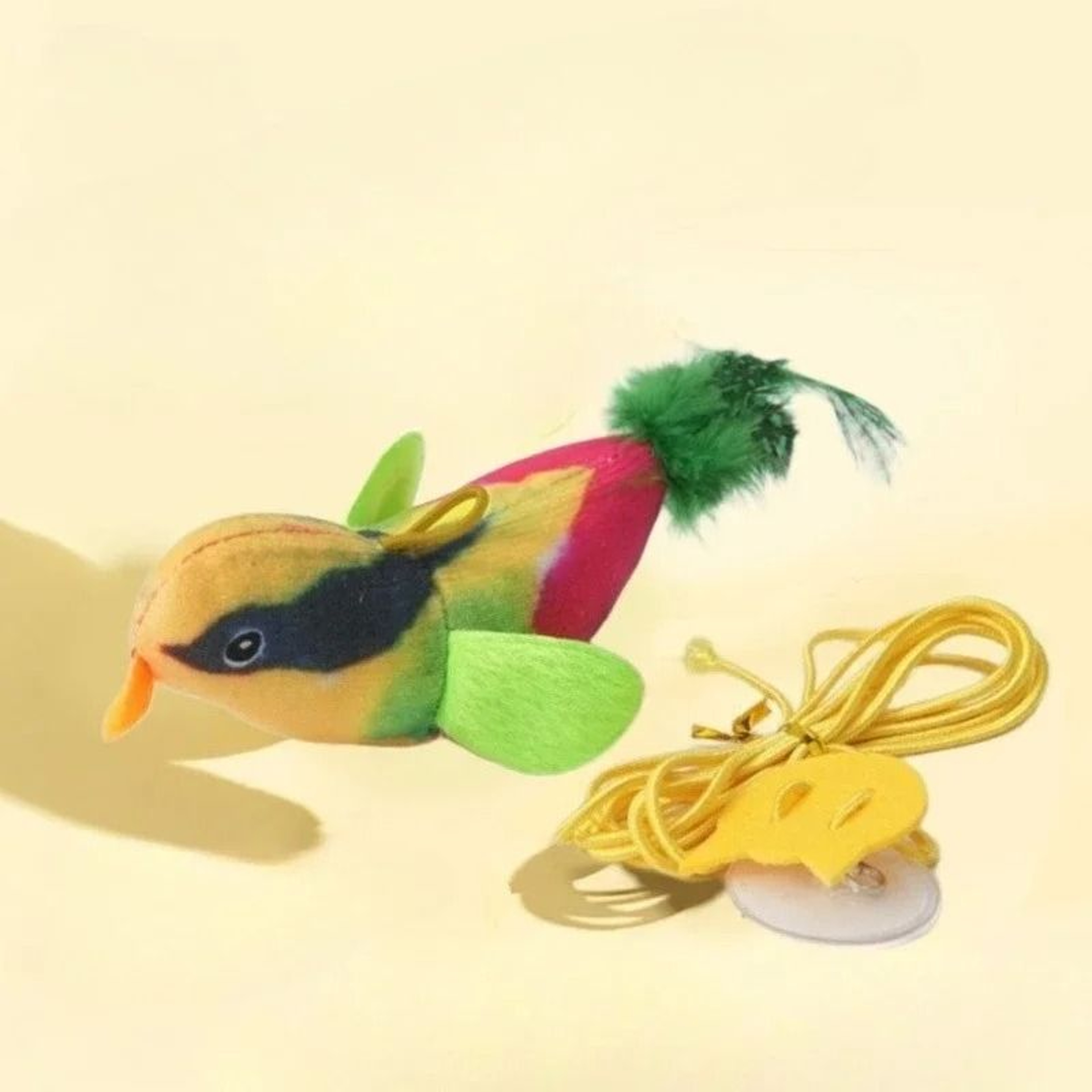 Wall Hanging Bird Cat Toy With Sound And Catnip 2