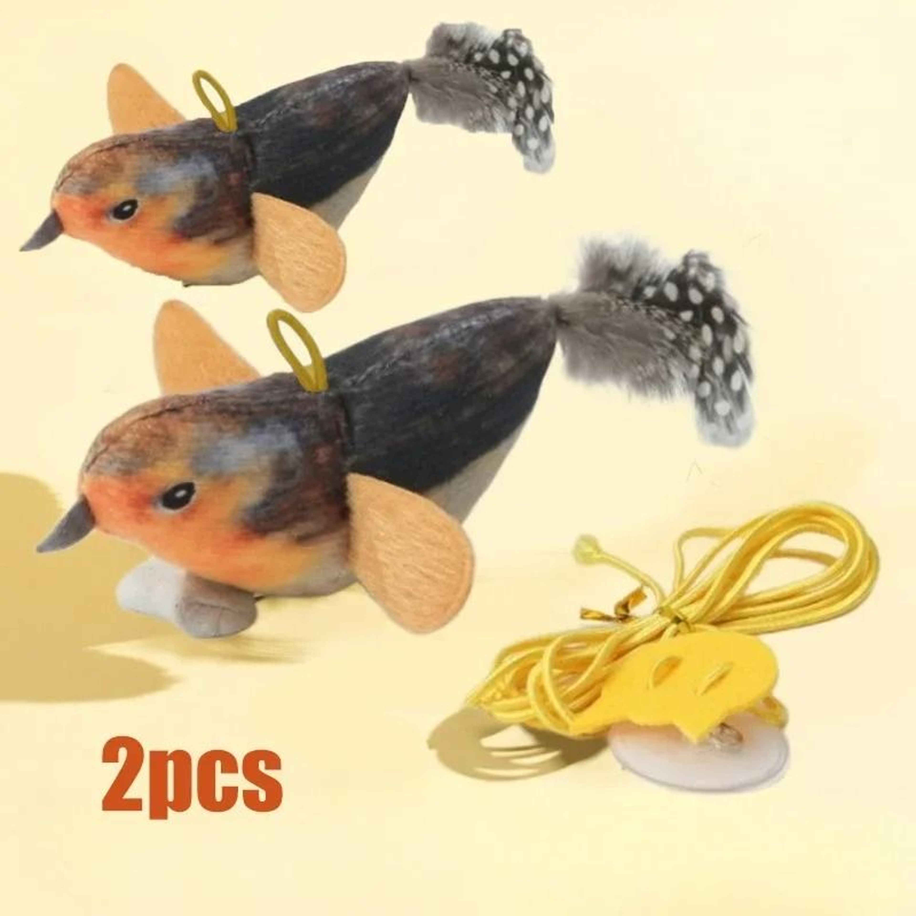Wall Hanging Bird Cat Toy With Sound And Catnip 6