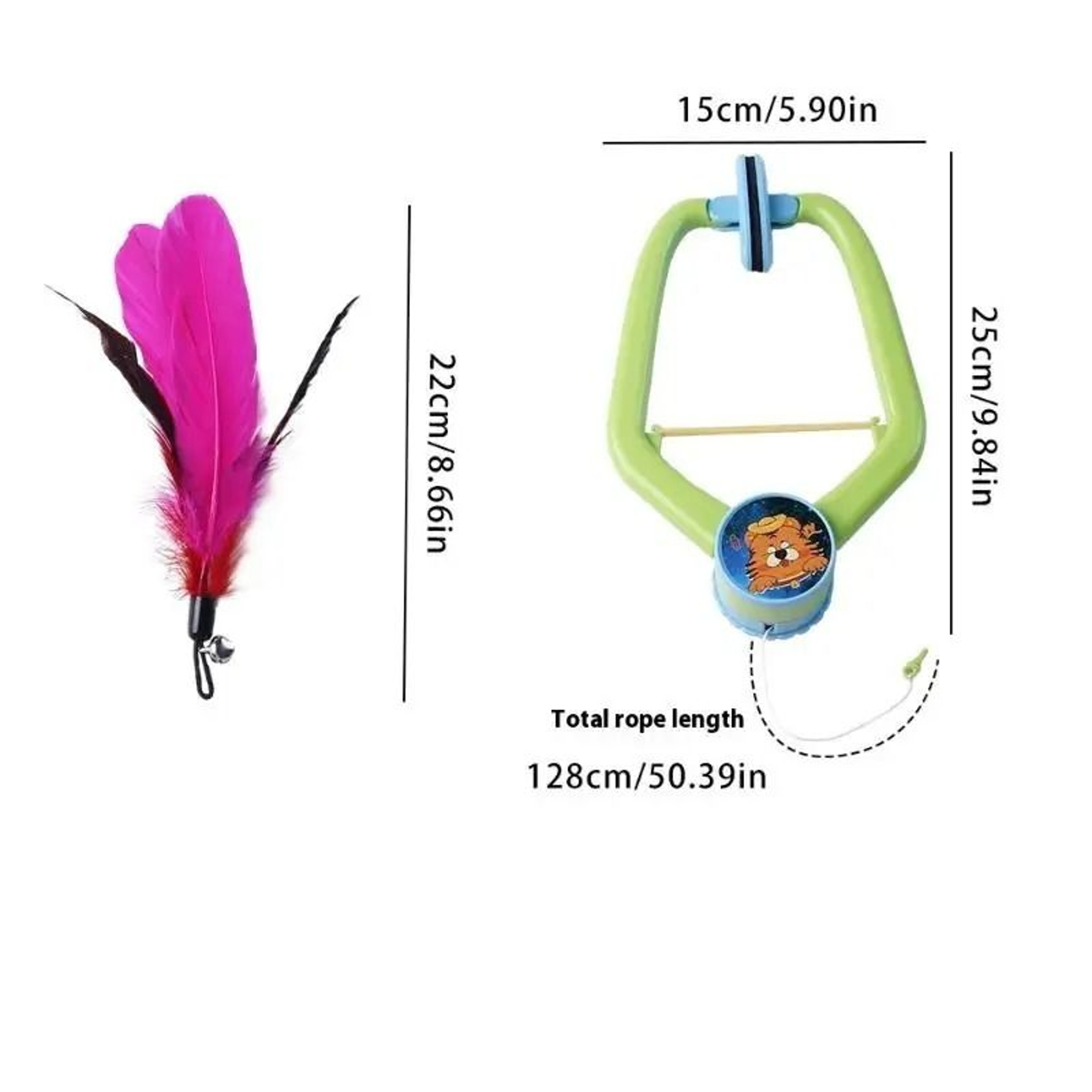 Interactive Door Hanging Cat Toy With Swinging Feathers And Replaceable Prey Attachments 5