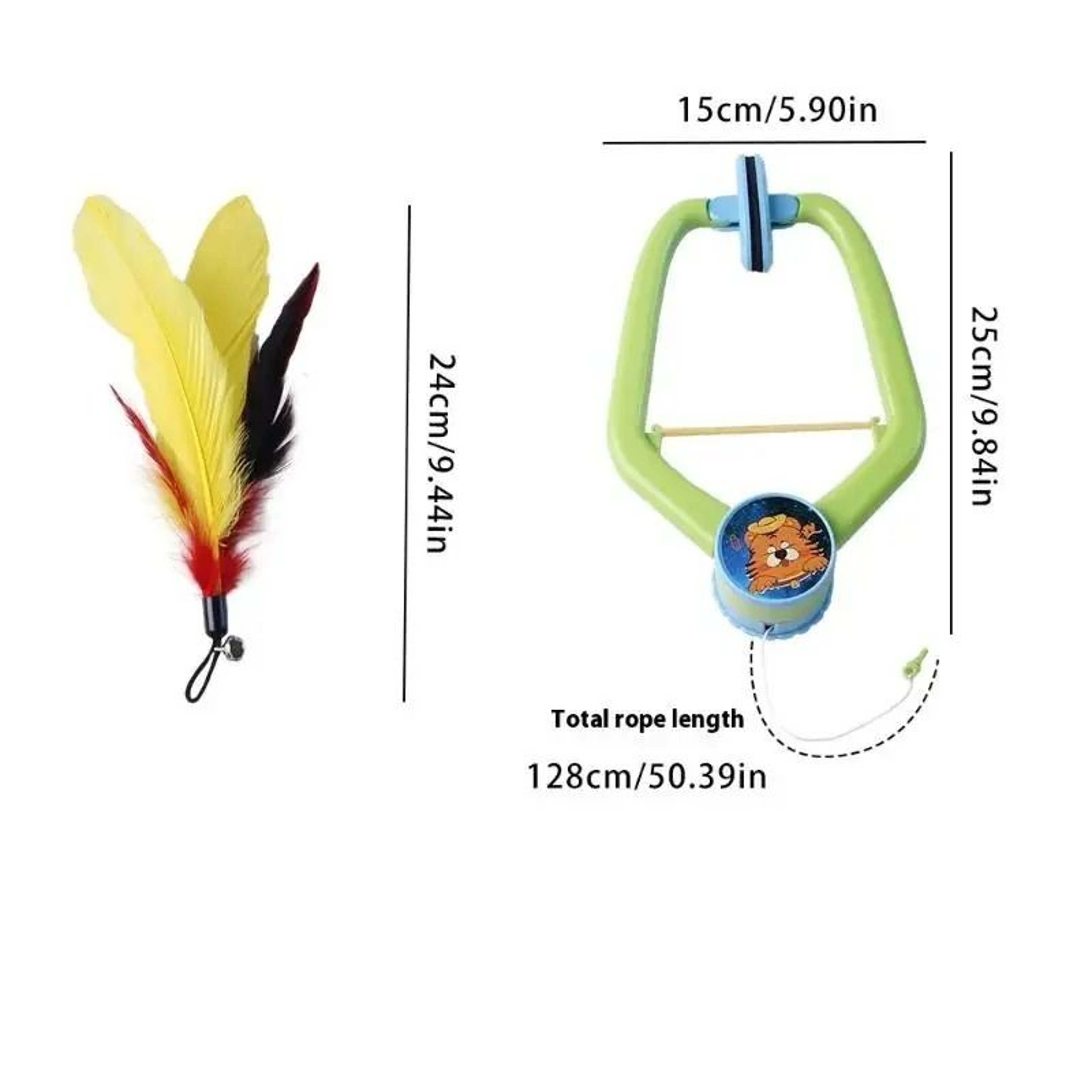 Interactive Door Hanging Cat Toy With Swinging Feathers And Replaceable Prey Attachments 6