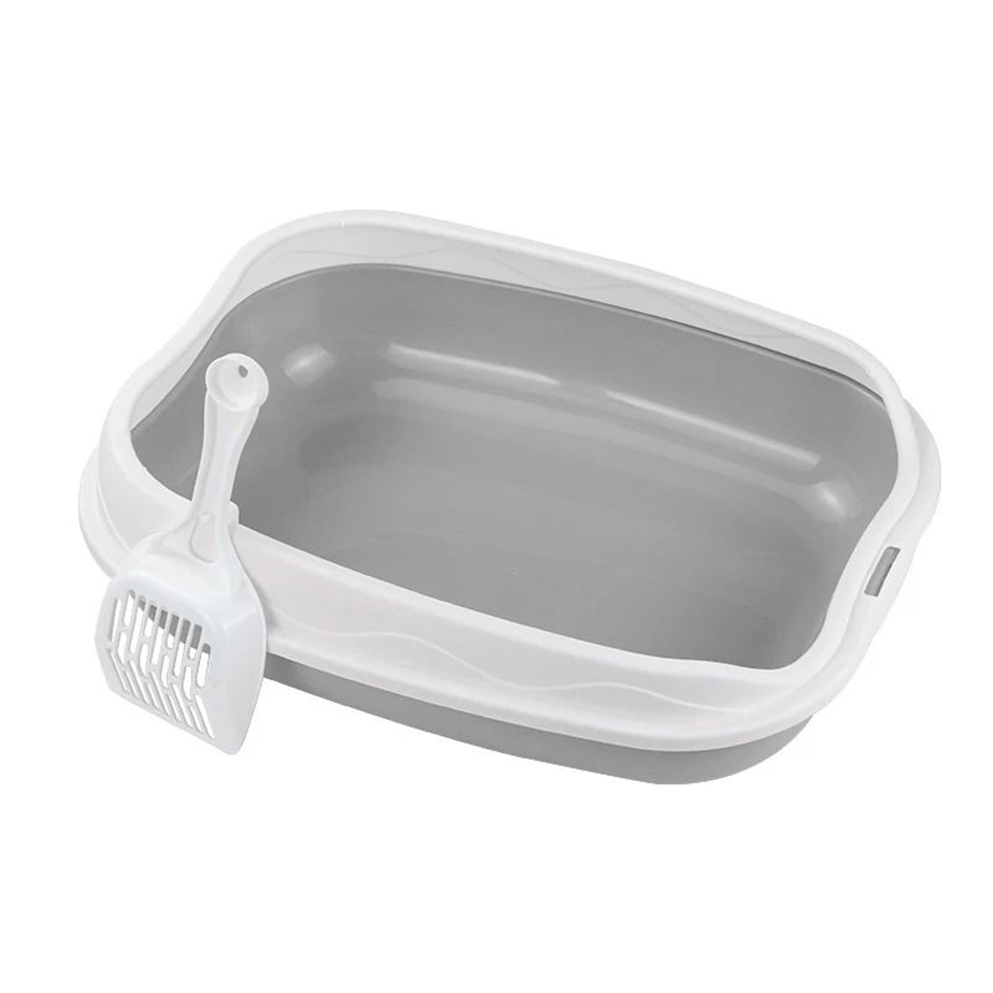 Semi Enclosed Cat Litter Box With Spatter Proof Large Toilet Design 1