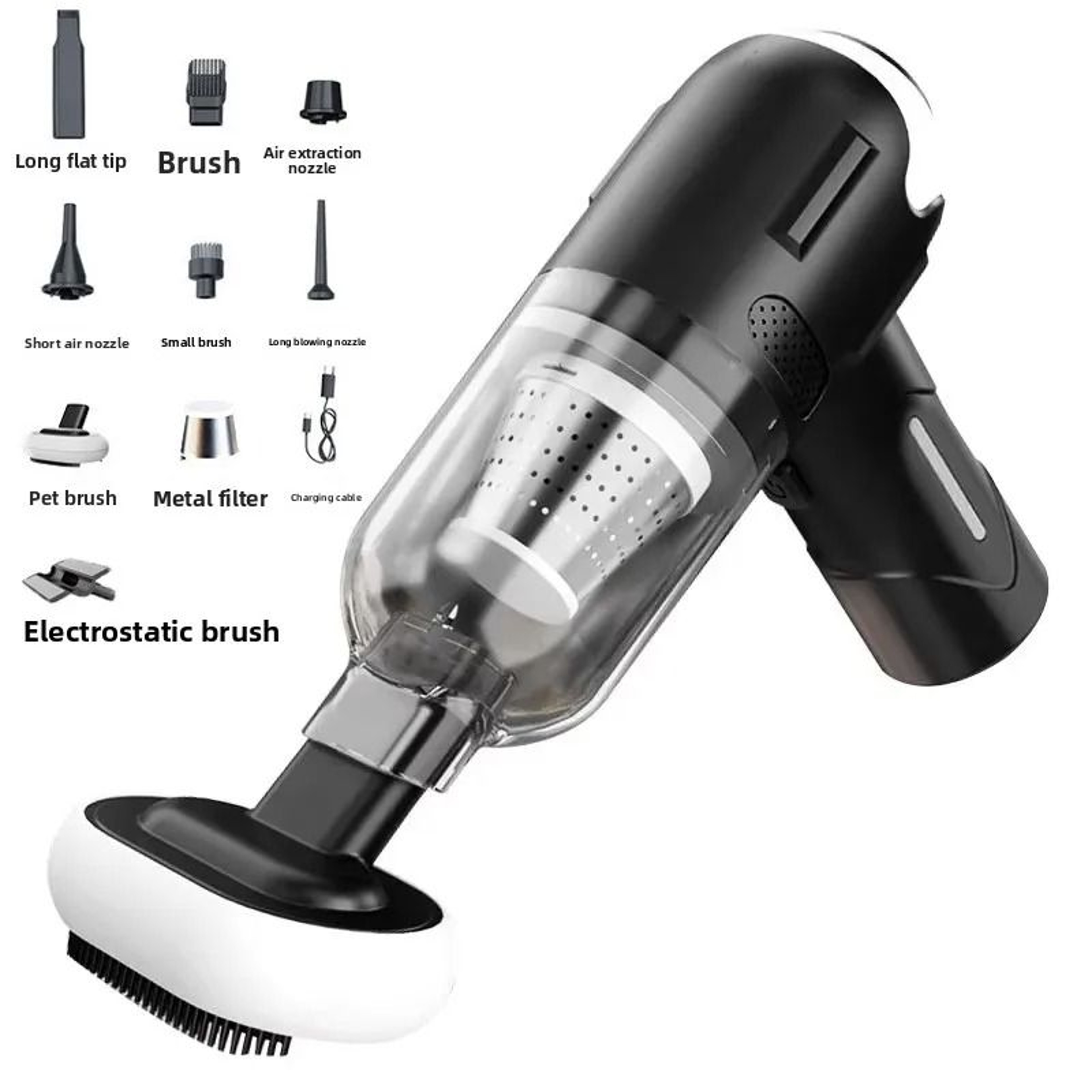 Rechargeable Pet Hair Vacuum Grooming Tool With Anti Tangle Wireless Suction 1