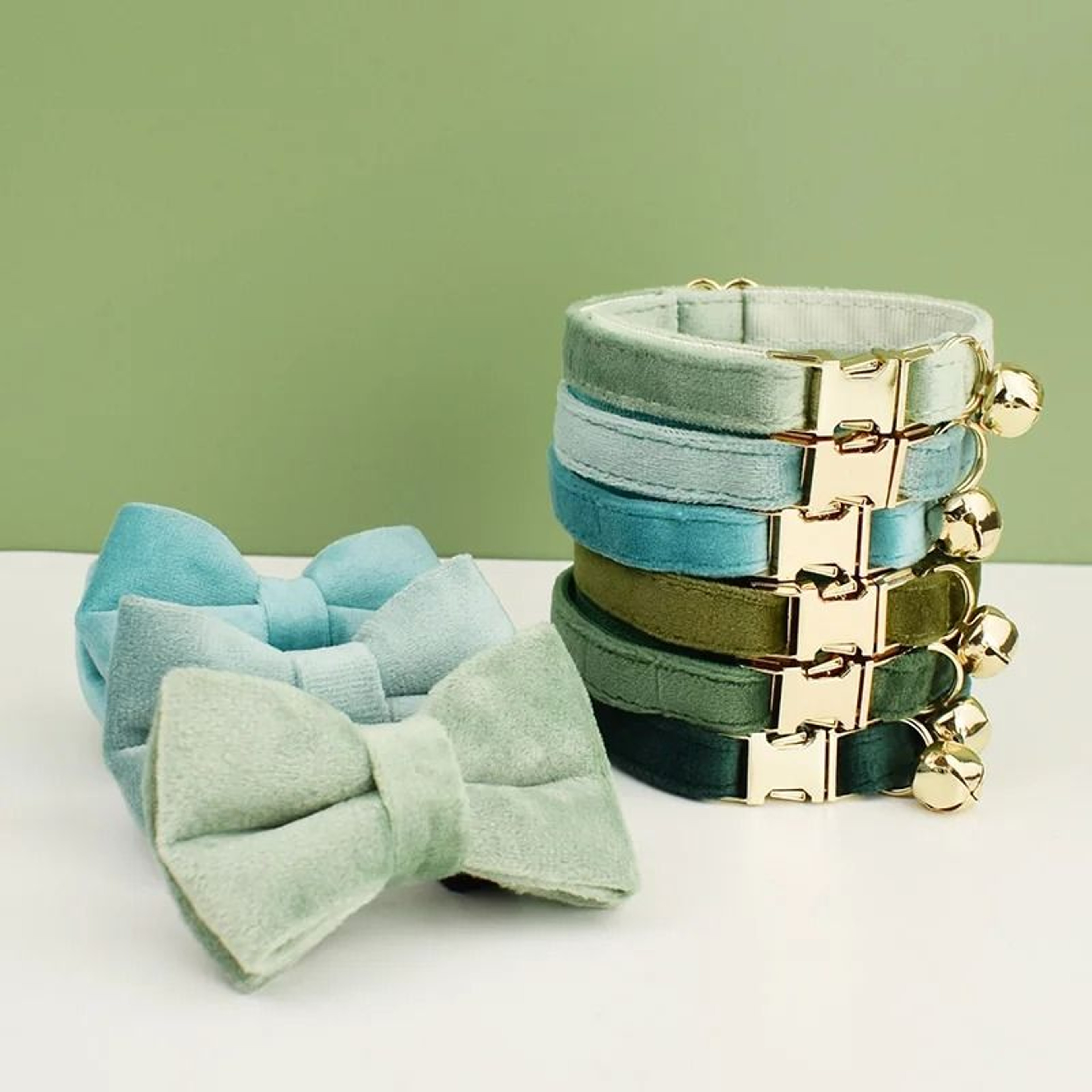 Velvet Bow Cat Collar Personalized Adjustable Collar With Bell For Cats And Kittens 19