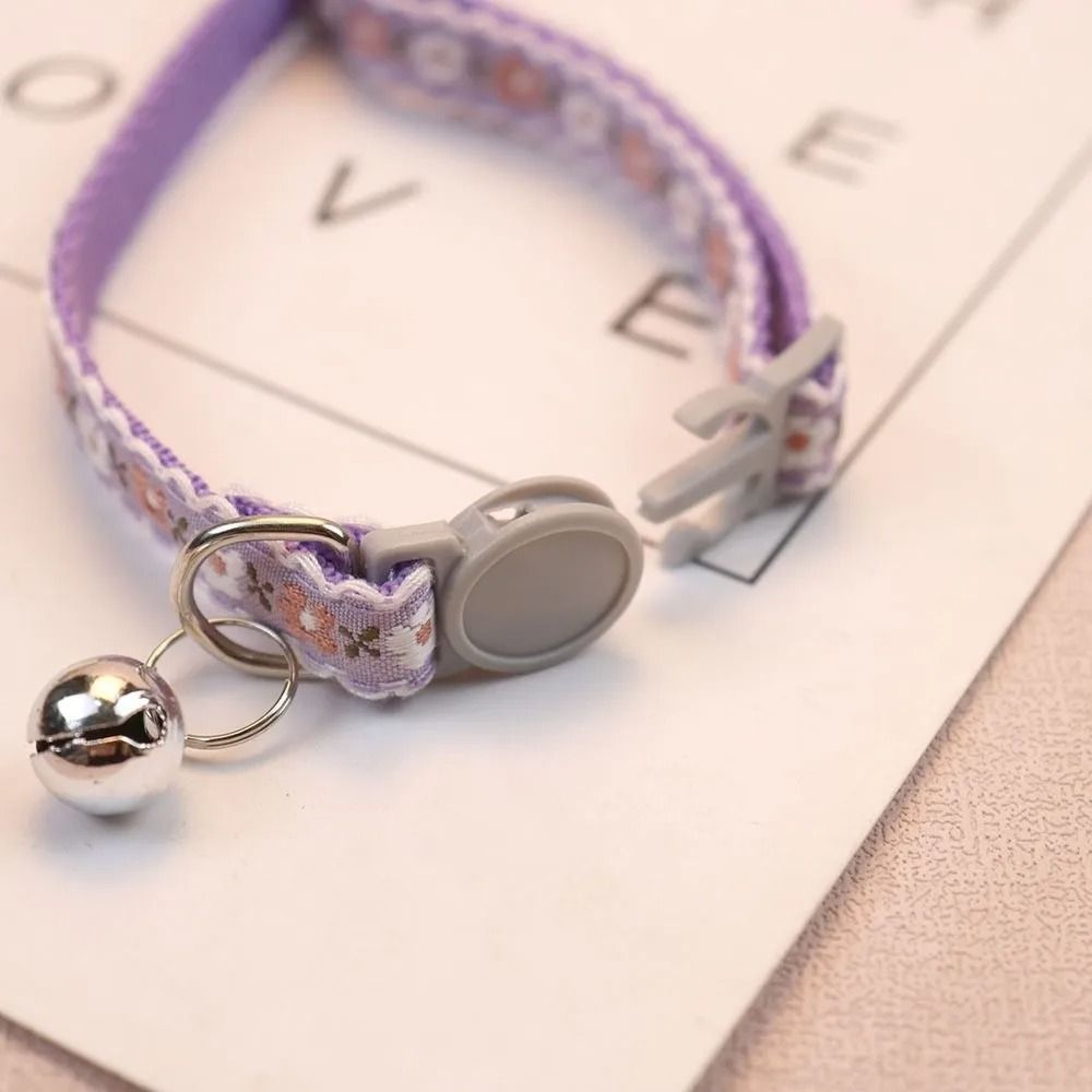 Floral Embroidered Cat Collar Adjustable Lace Collar With Bell For Cats And Kittens 15