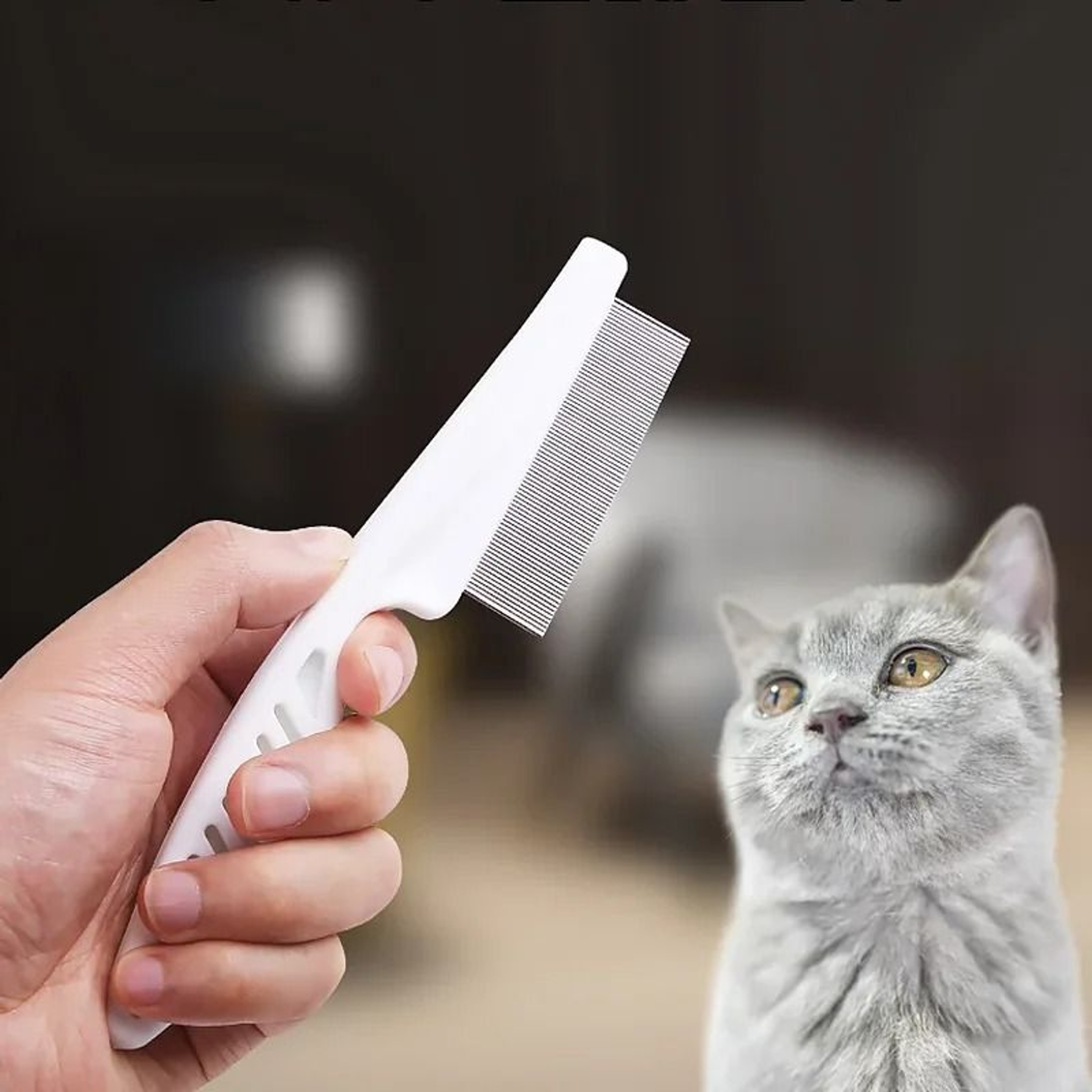 Stainless Steel Pet Flea Comb Hair Shedding Grooming Tool For Cats And Dogs 4