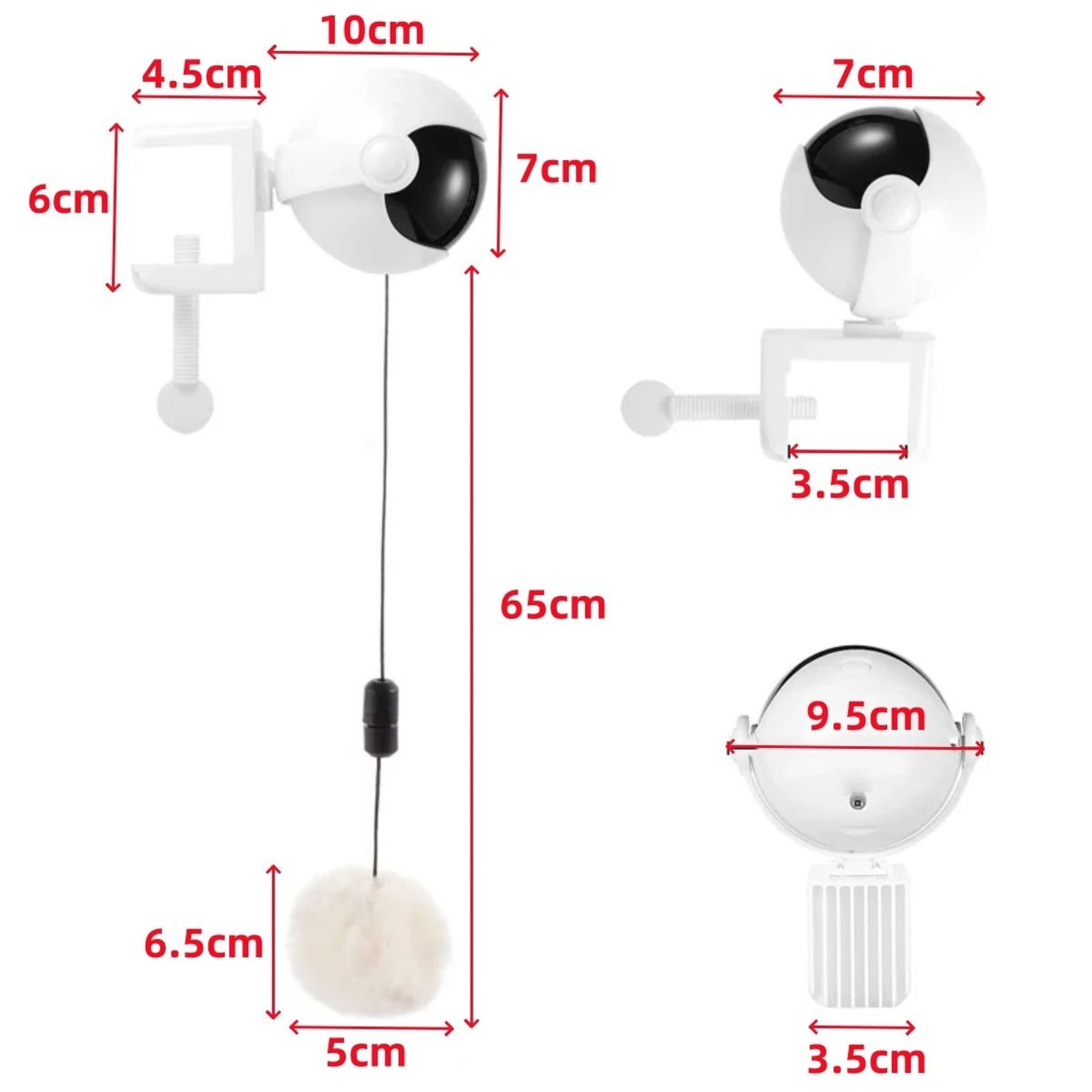 Electric Lifting Ball Cat Toy Automatic Retractable Interactive Puzzle Teaser For Indoor Cats 8