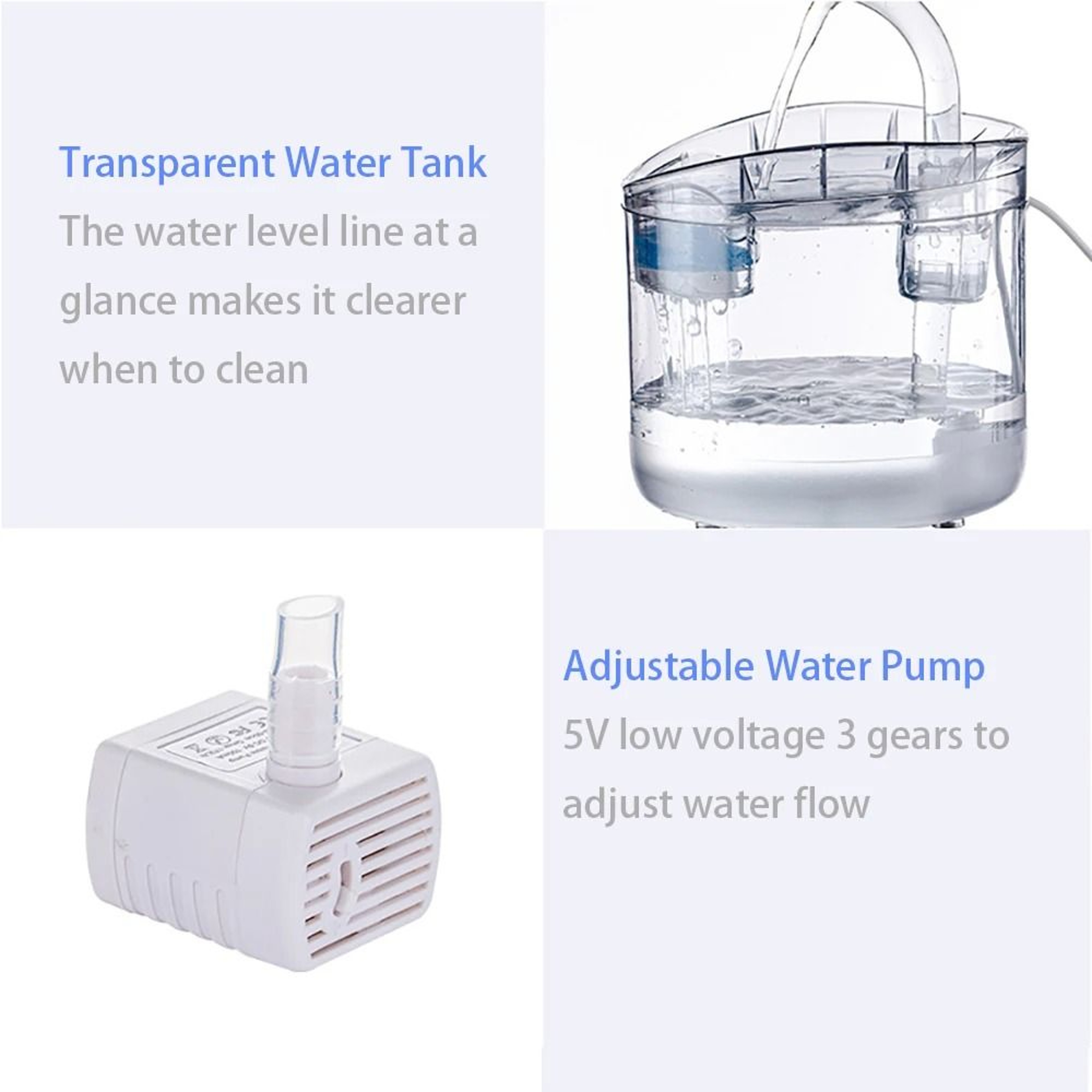 2L Motion Sensor Pet Water Fountain With Carbon Filter 9