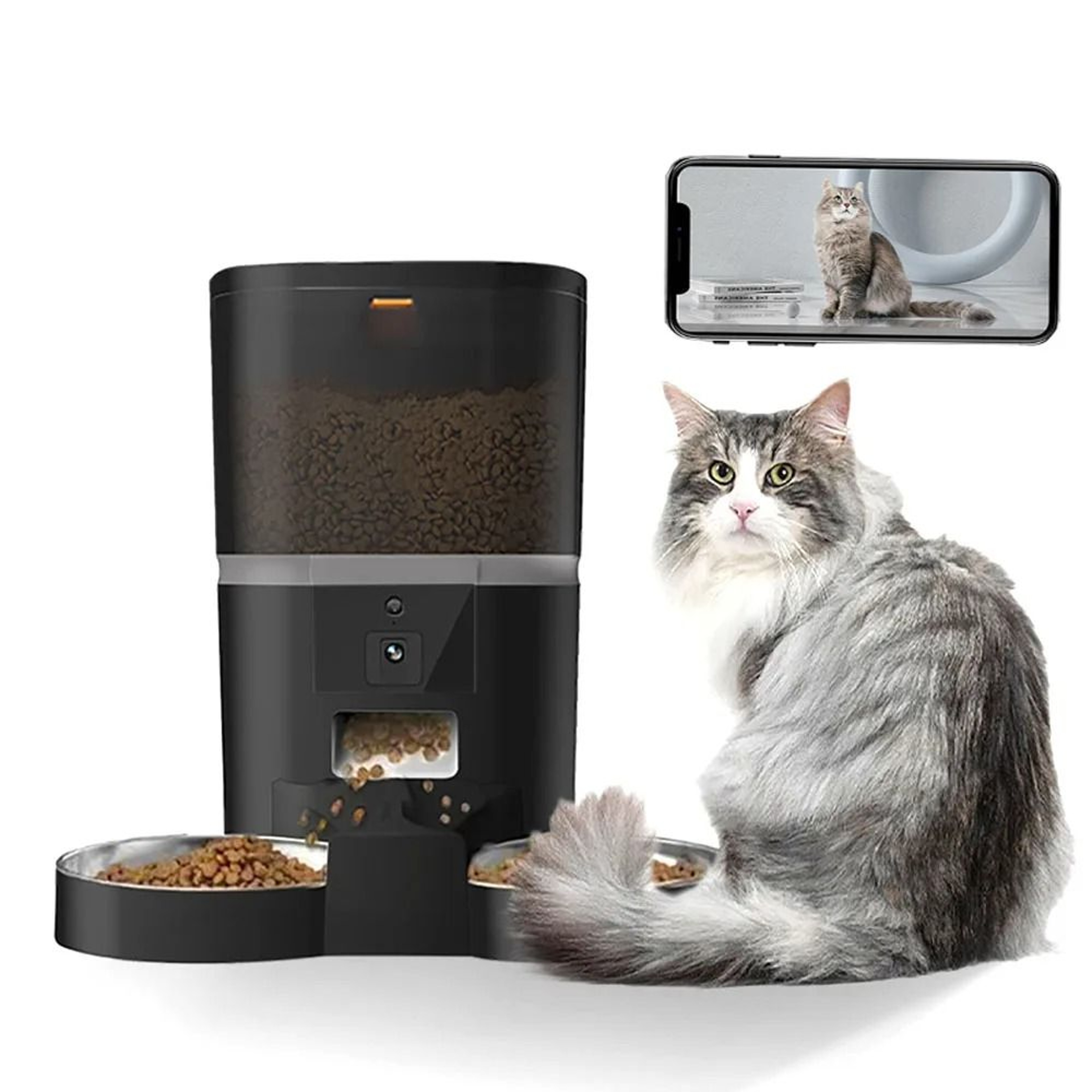 4L Automatic Pet Feeder With HD Camera For Cats And Dogs 3
