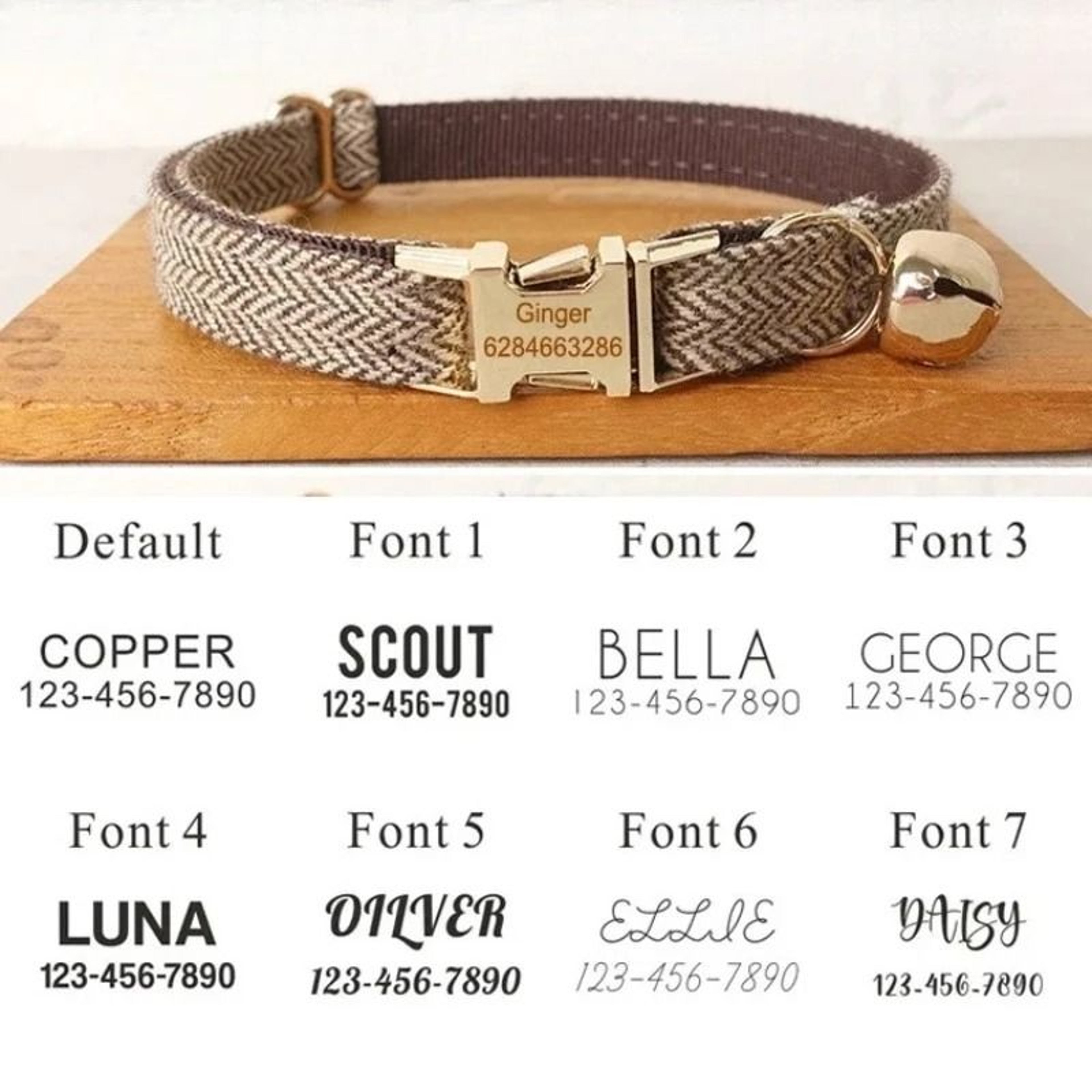 Personalized Bow Tie Pet Collar With Engraved Name Tag For Cats And Dogs 7