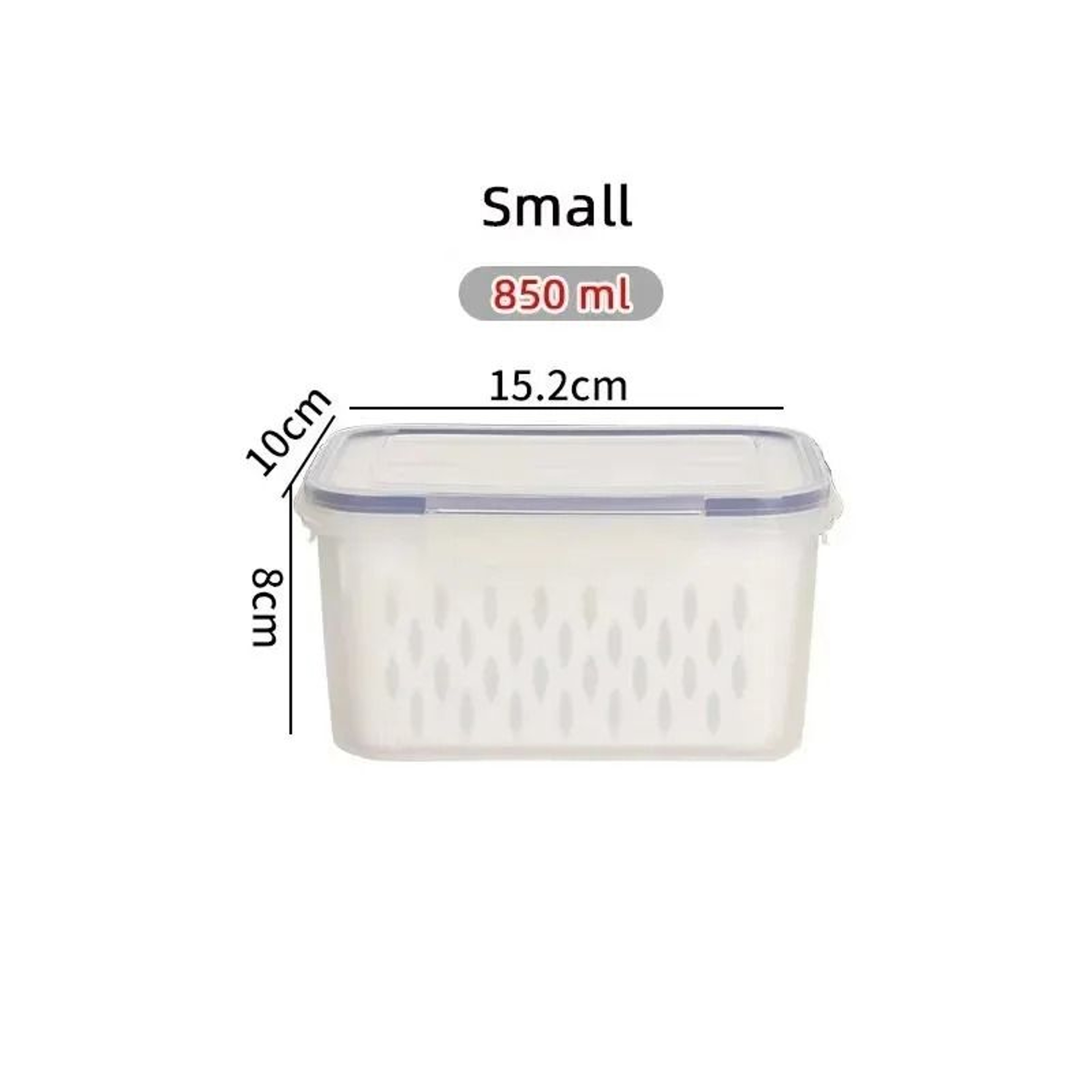 Double Layer Sealed Fruit Storage Box With Drain Basket And Airtight Lid 2