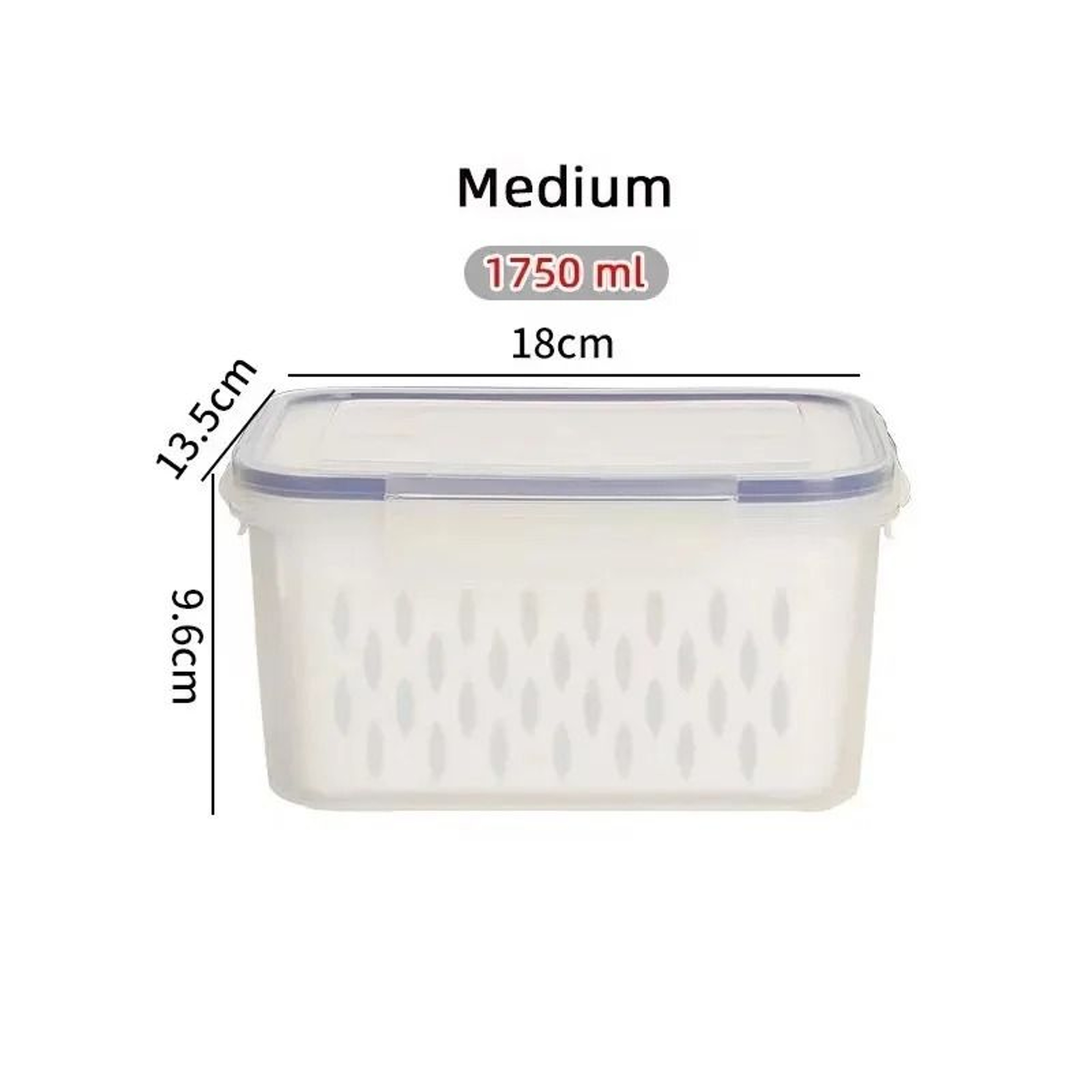 Double Layer Sealed Fruit Storage Box With Drain Basket And Airtight Lid 3