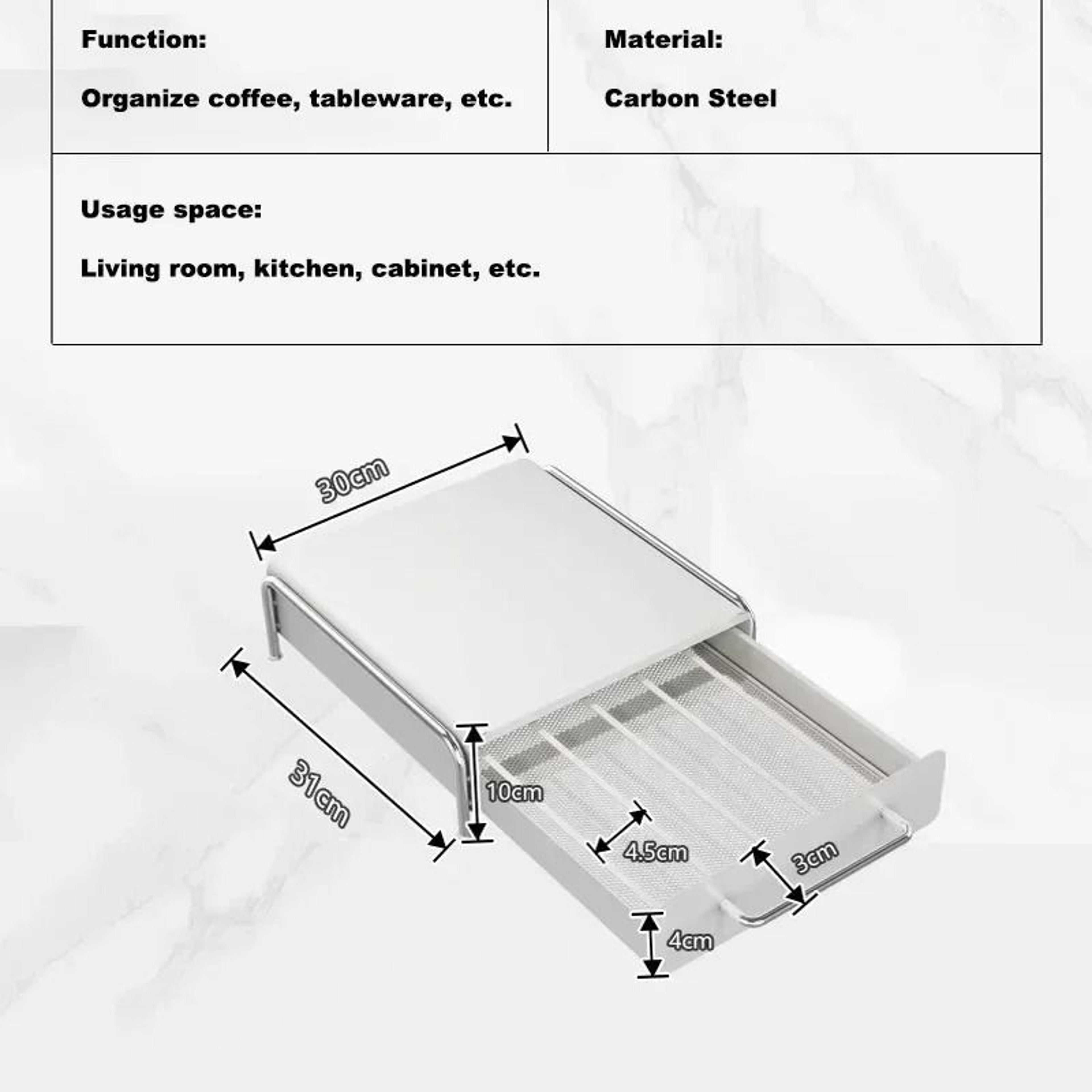 Large Coffee Capsule Storage Drawer For Tea Bags Pods And Machine Base 5