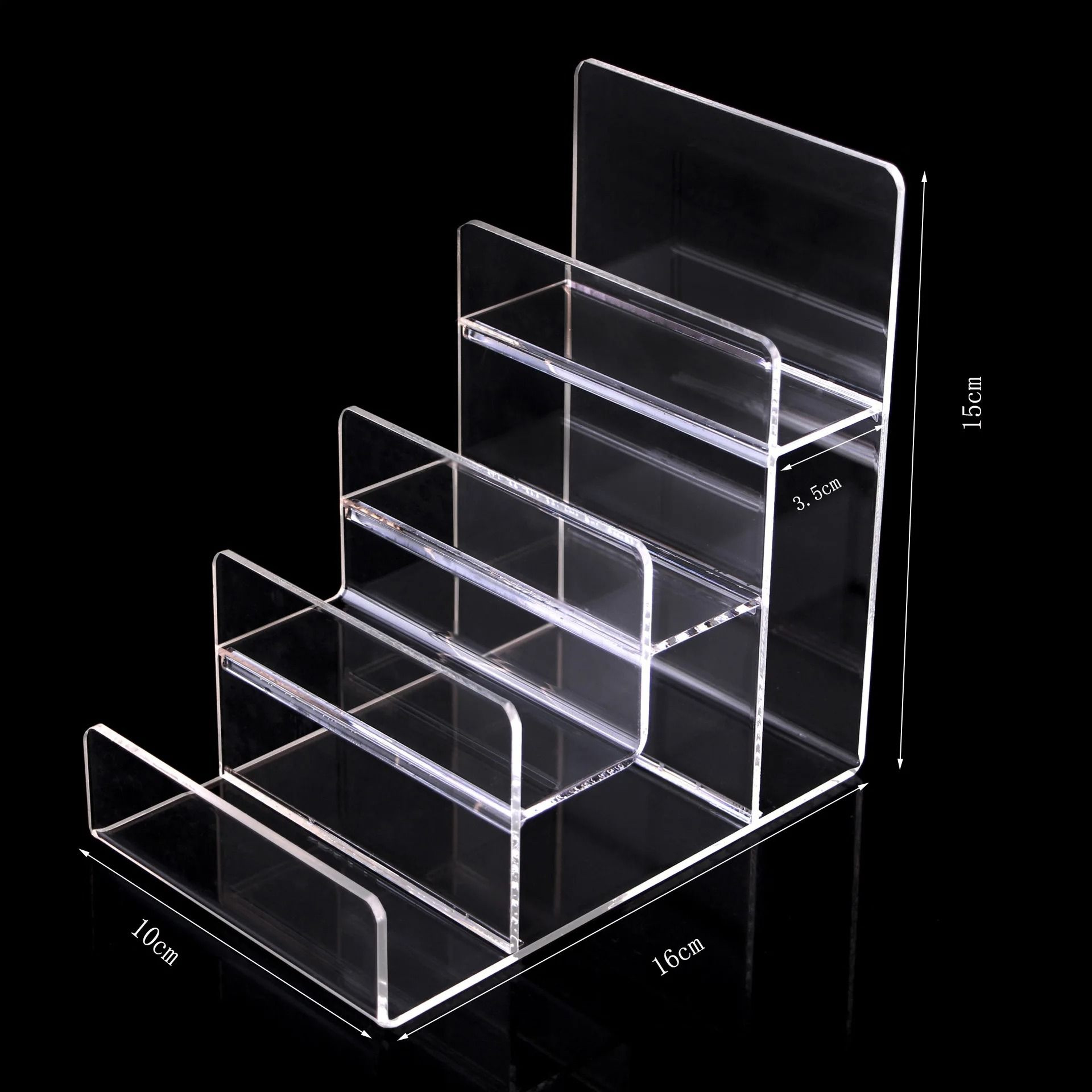 Clear Acrylic Display Risers For Handbags Jewelry Makeup And Purse Storage Rack 3