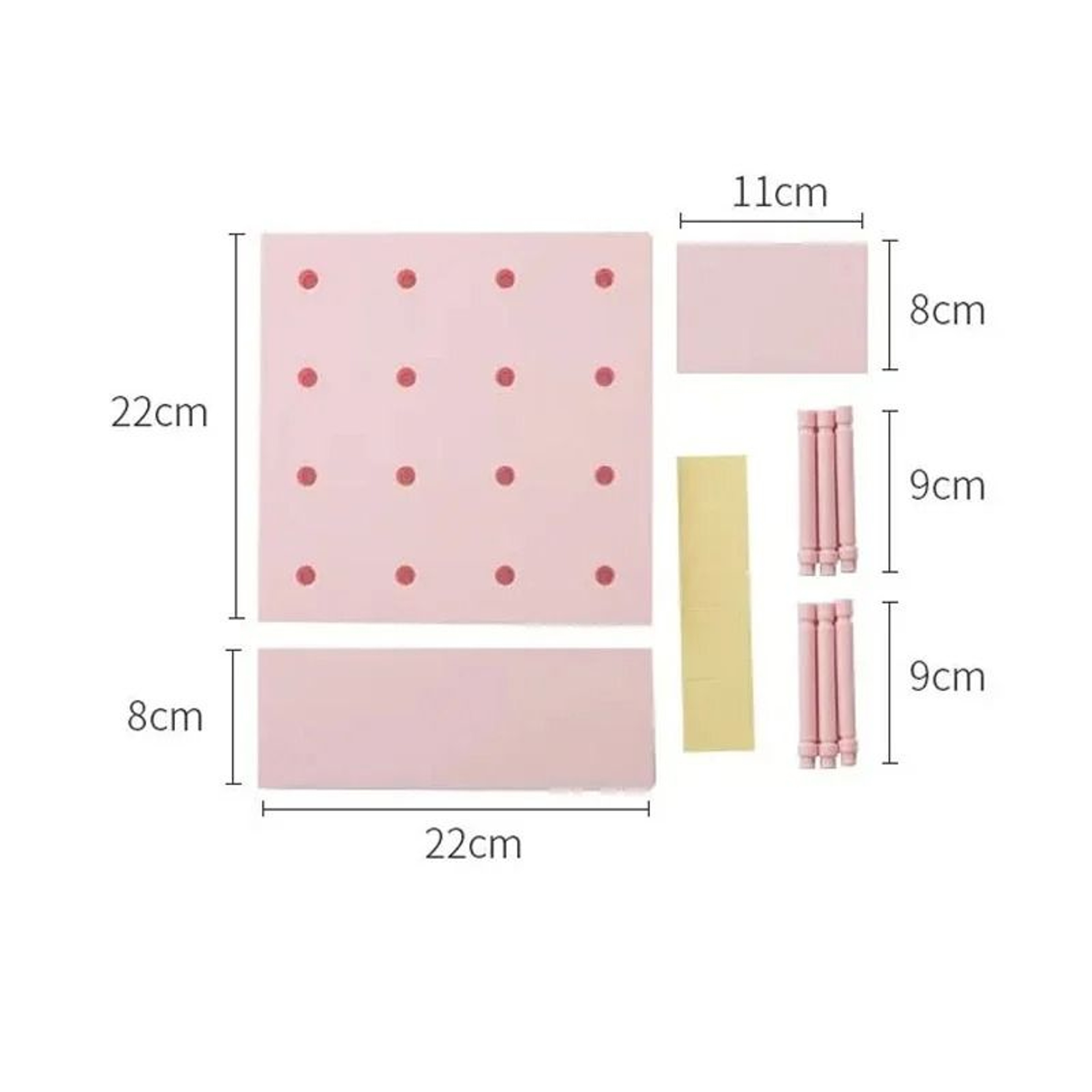 Decorative Pegboard Wall Shelf For Kitchen Bedroom Storage And Home Decor Display 5