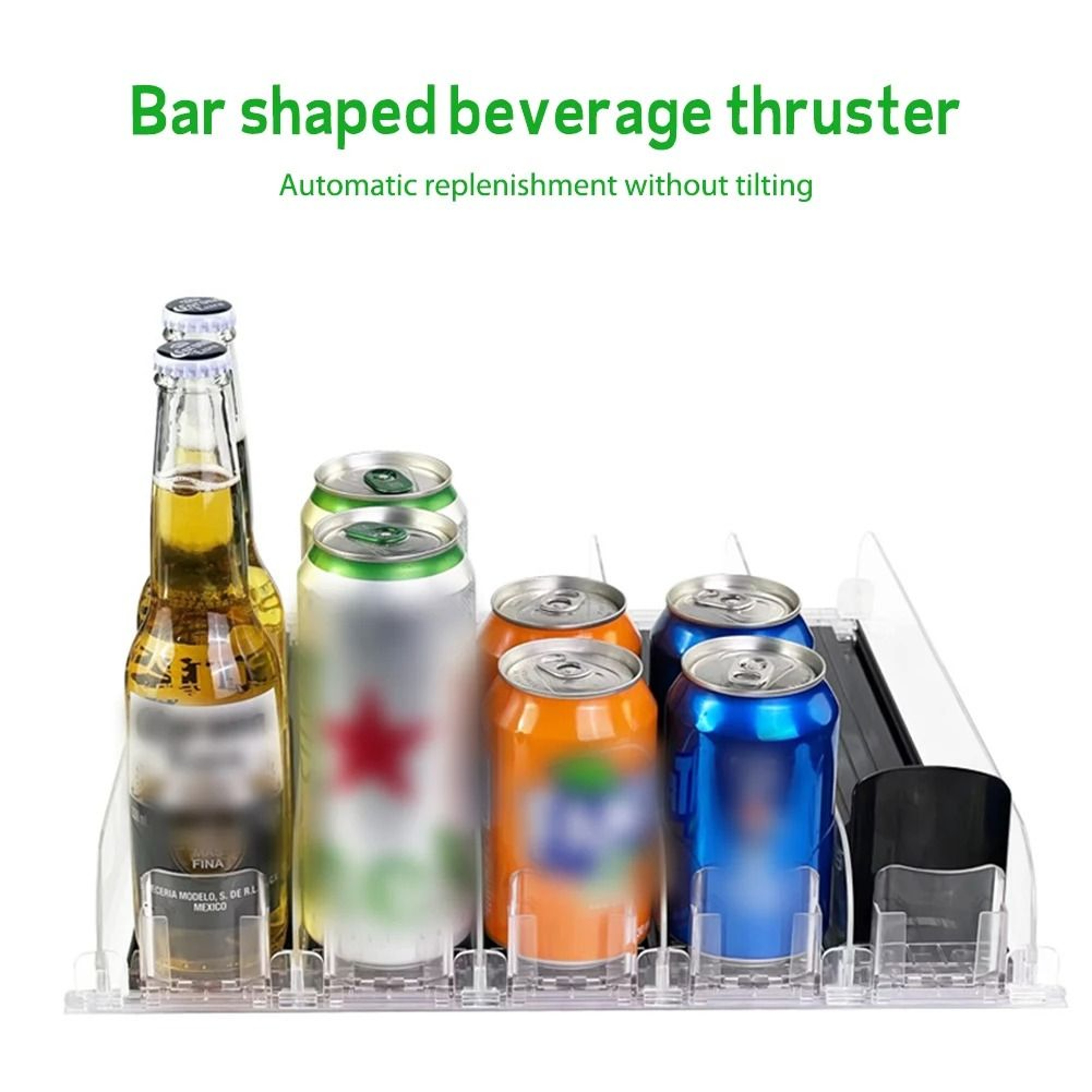 Drink Organizer Dispenser Adjustable Canned Beverage Rack 4