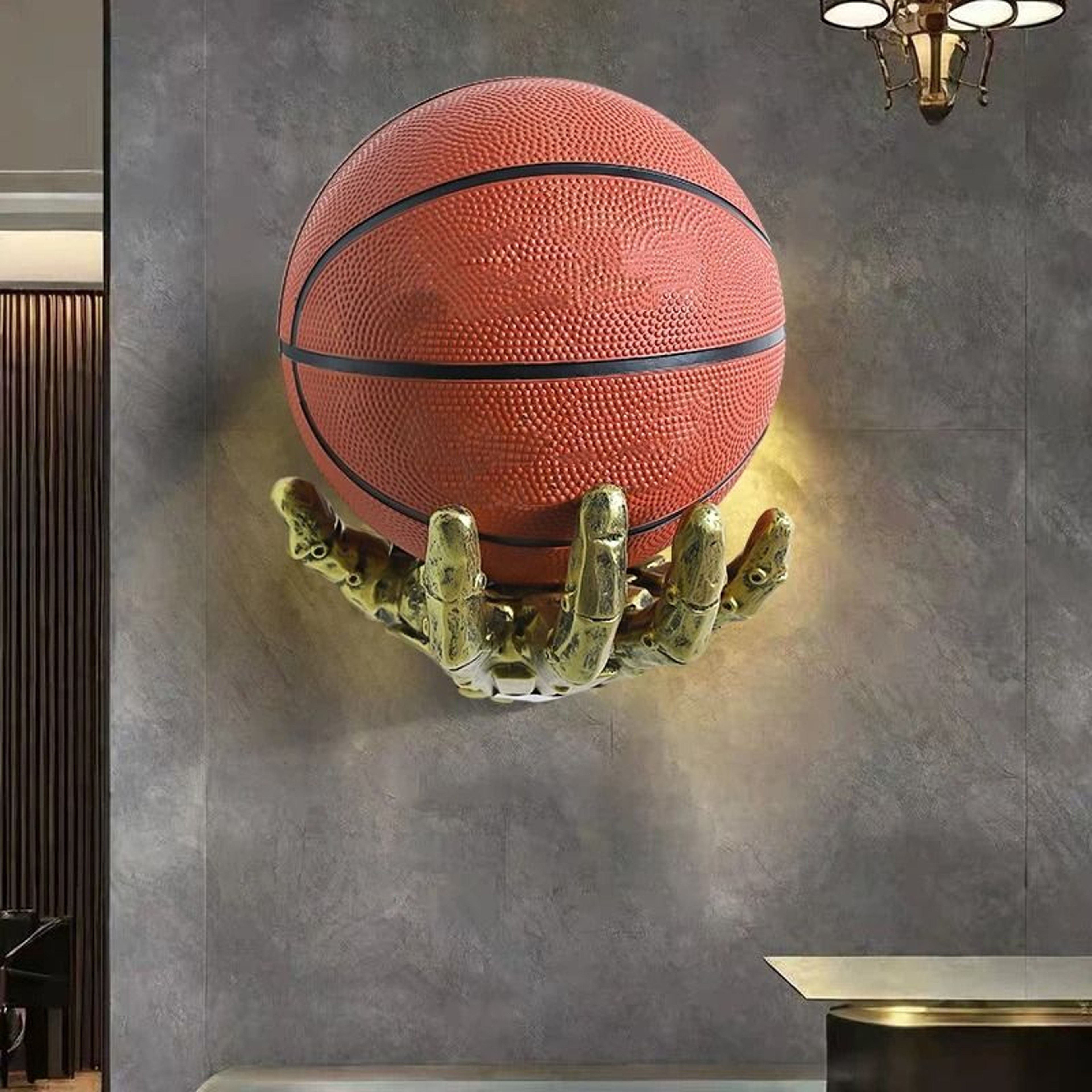 Robotic Arm Basketball Storage Rack Wall Mounted Ball Holder 7