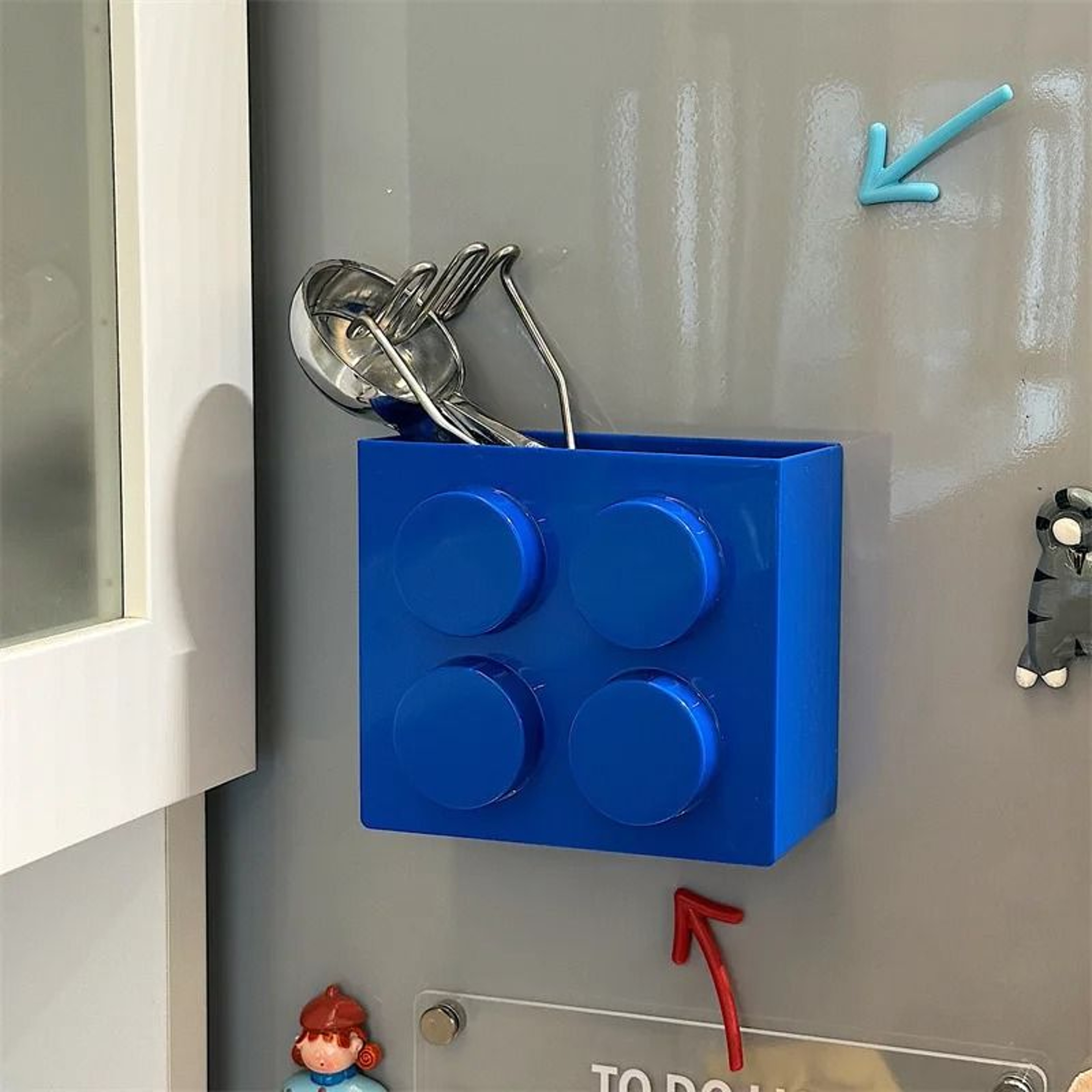 Magnetic Refrigerator Storage Box And Wall Mounted Organizer 2