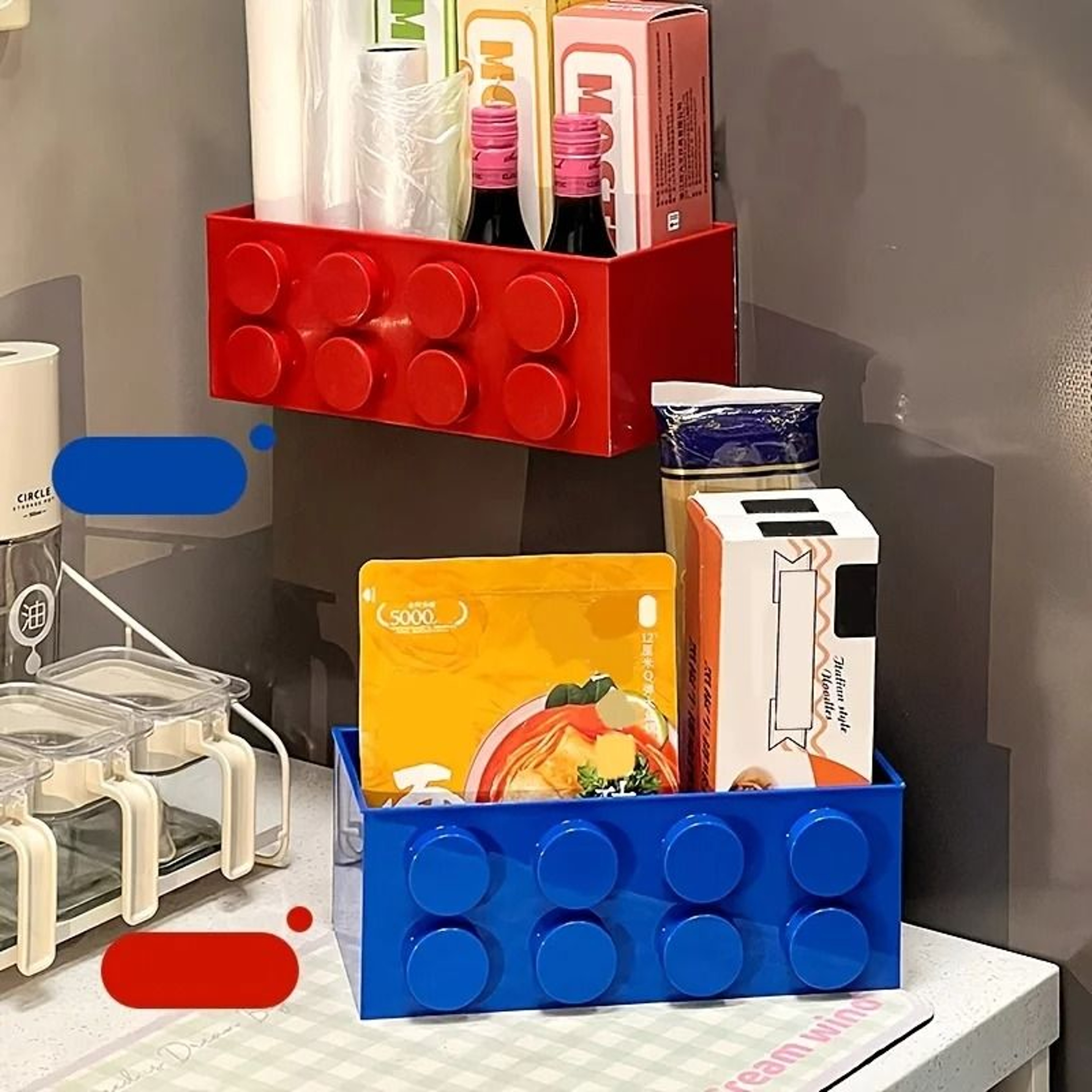 Magnetic Refrigerator Storage Box And Wall Mounted Organizer 14