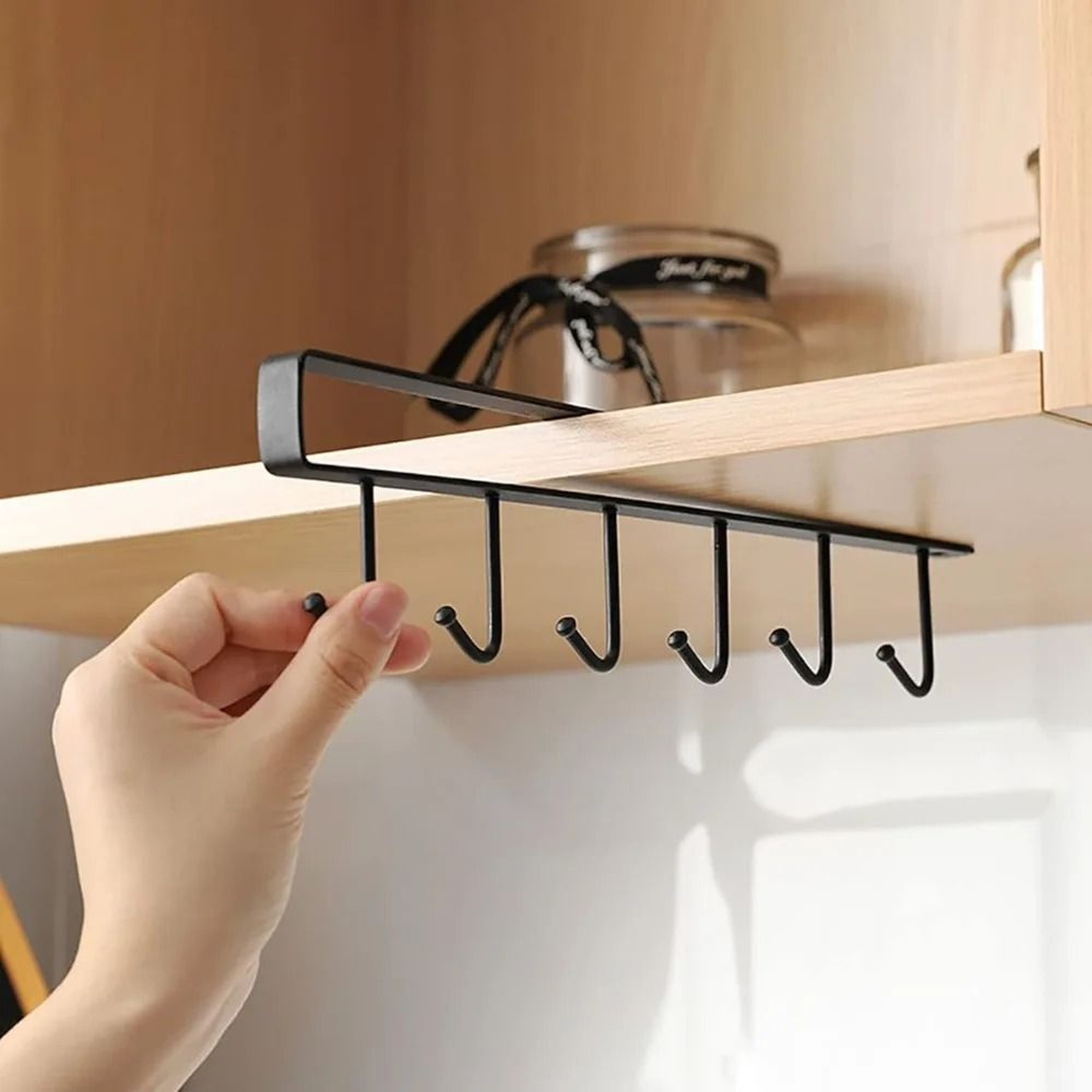 6 Hook Coffee Mug Holder And Cabinet Storage Rack 12